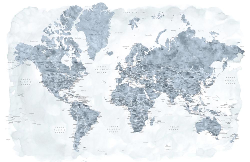 World Map Cities - Jacq
