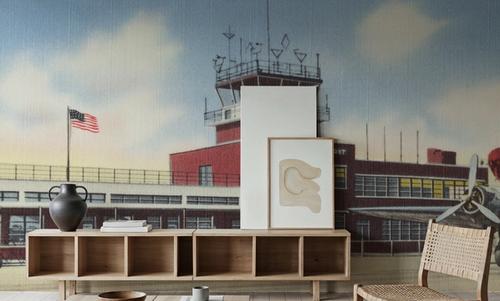 Greetings from Burlington Airport - Screenprint Postcard