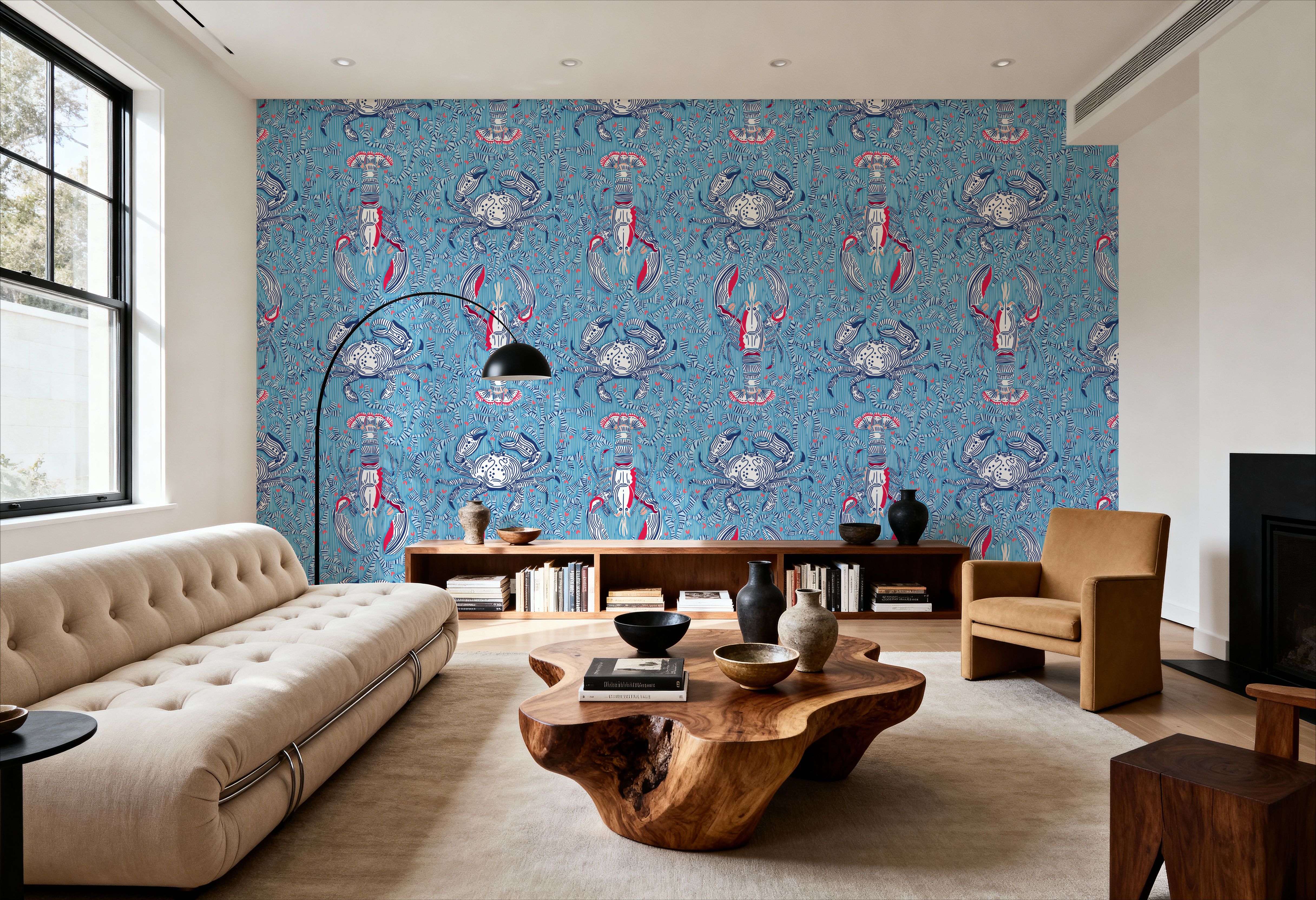 Lobster and Crab Coastal Nostalgia, Blue