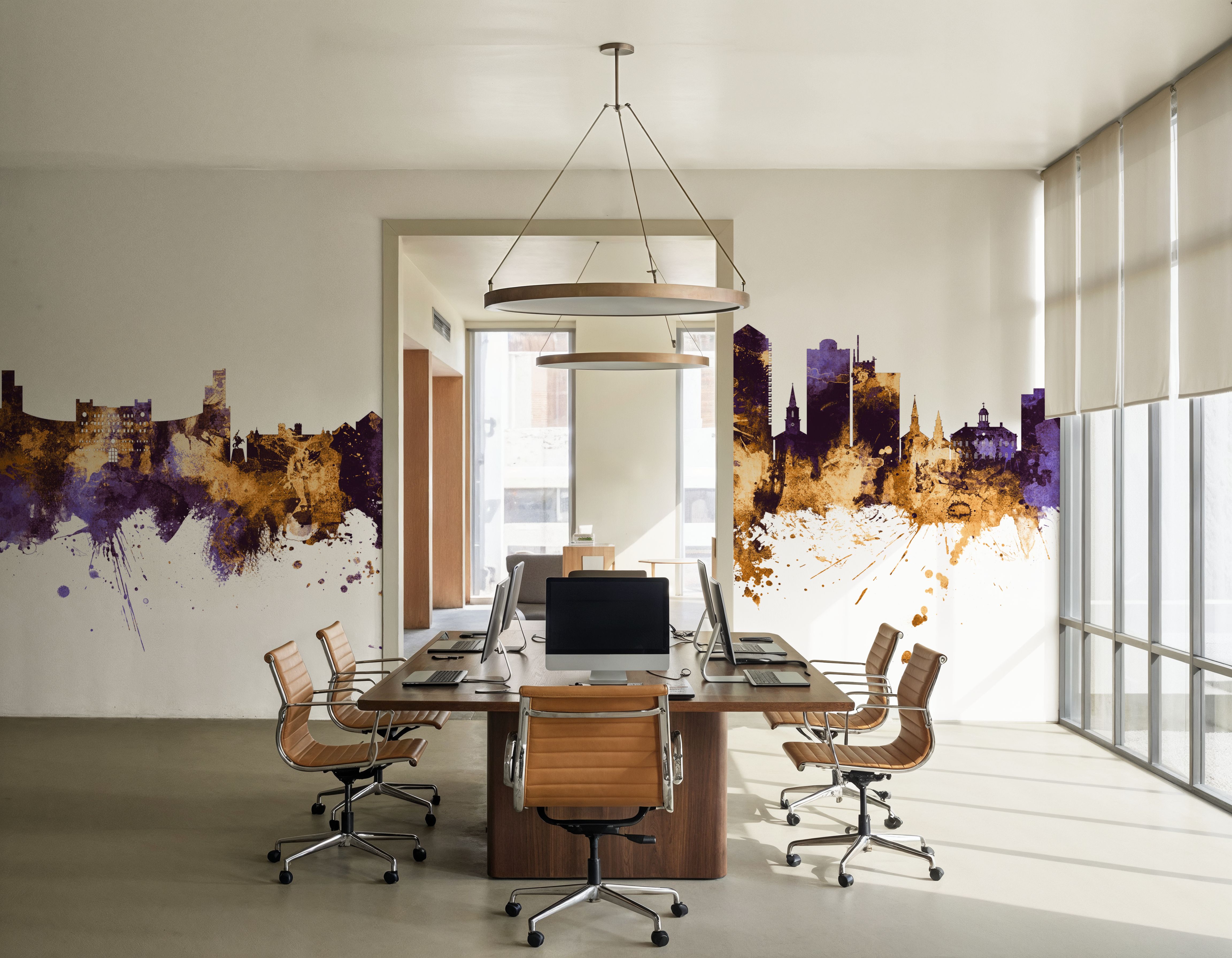 Tallahassee Florida Skyline Purple & Gold