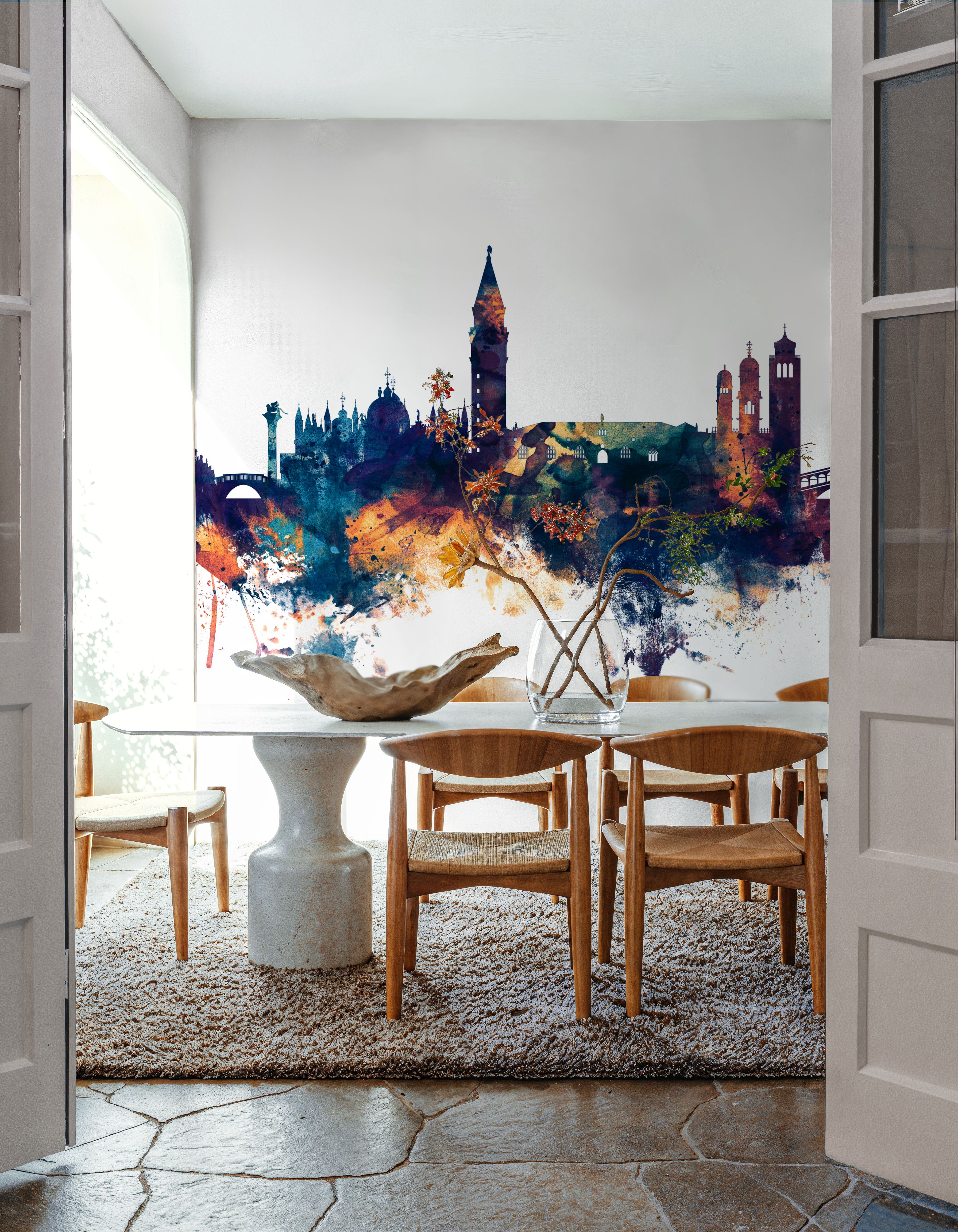 Venice Itay Skyline Blue & Bronze