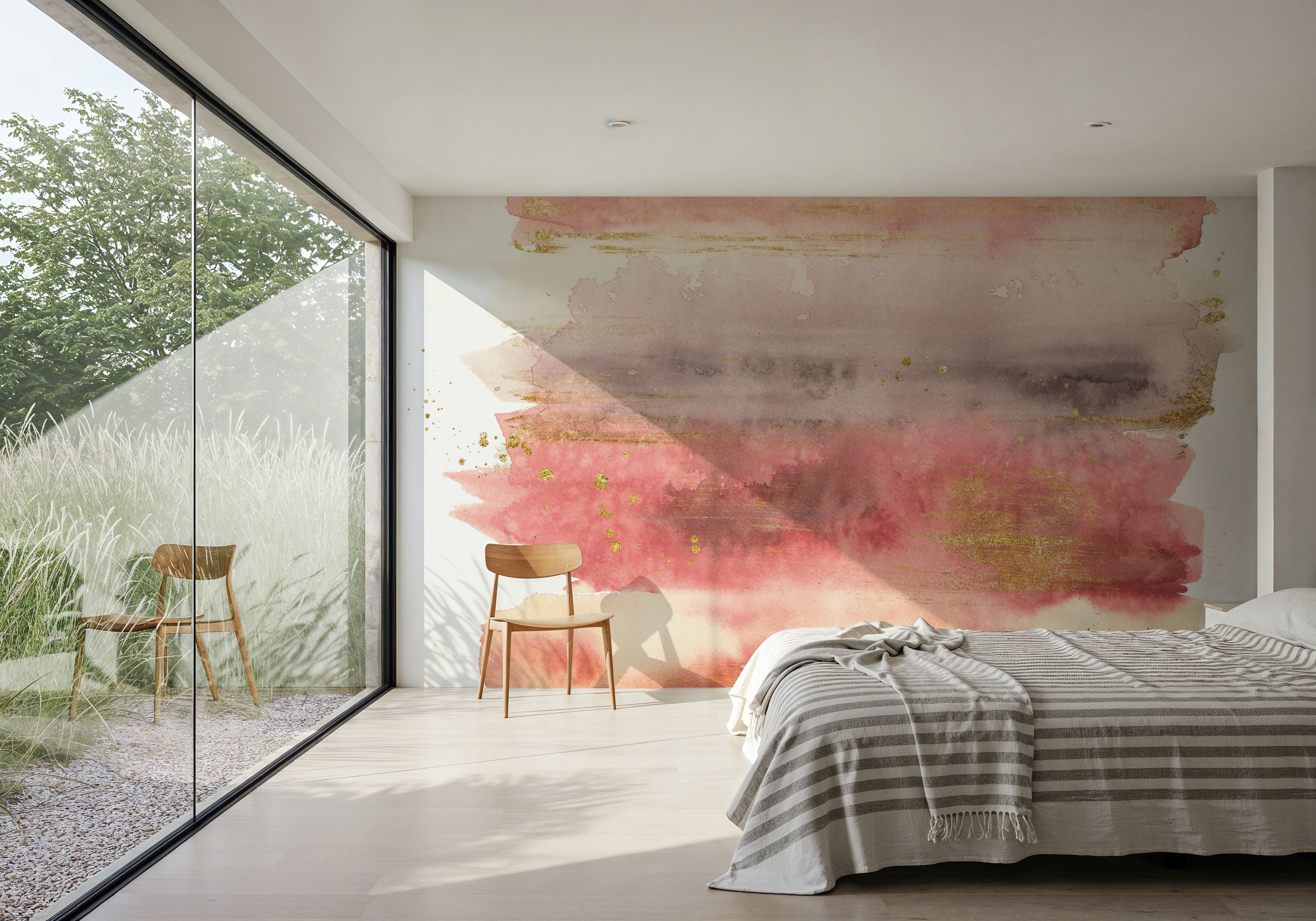 Desert Blooms Abstract I on White