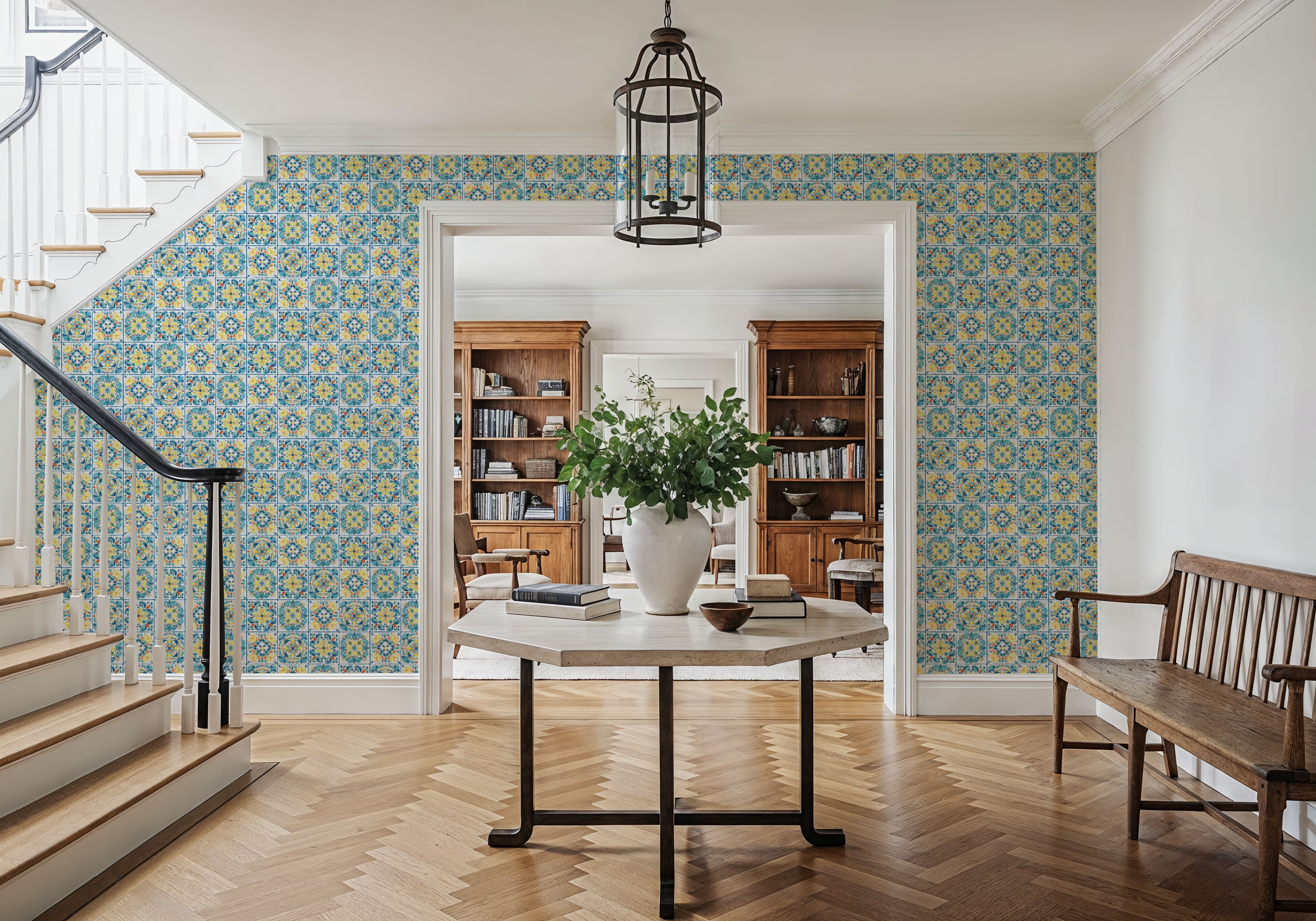 Maritime Tiles White and Blue