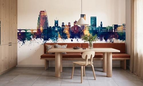 Kingston upon Thames England Skyline Blue & Bronze