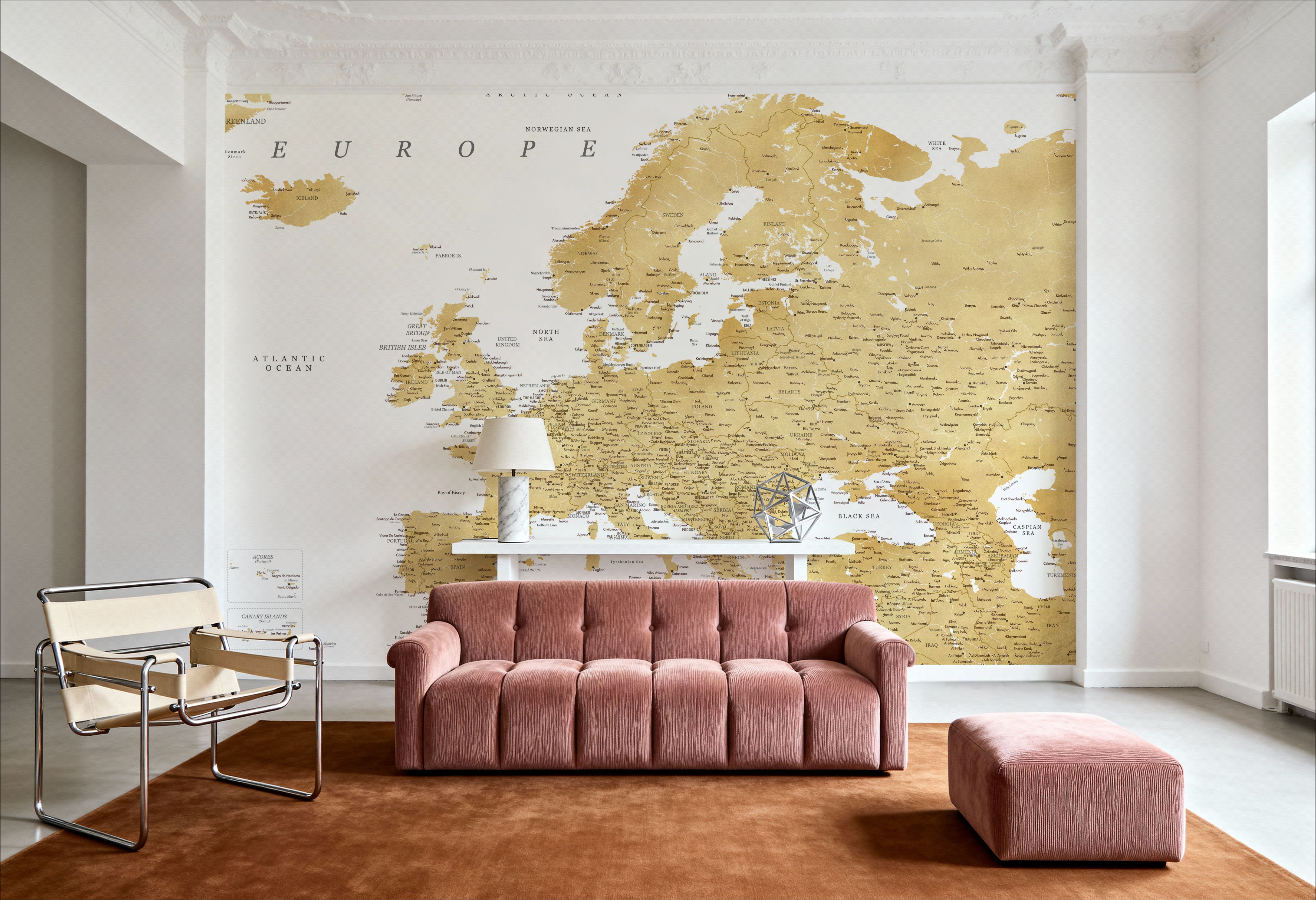 Europe Map Detailed - Rossie, Wallpaper