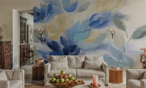 Sapphire Blue Floral I