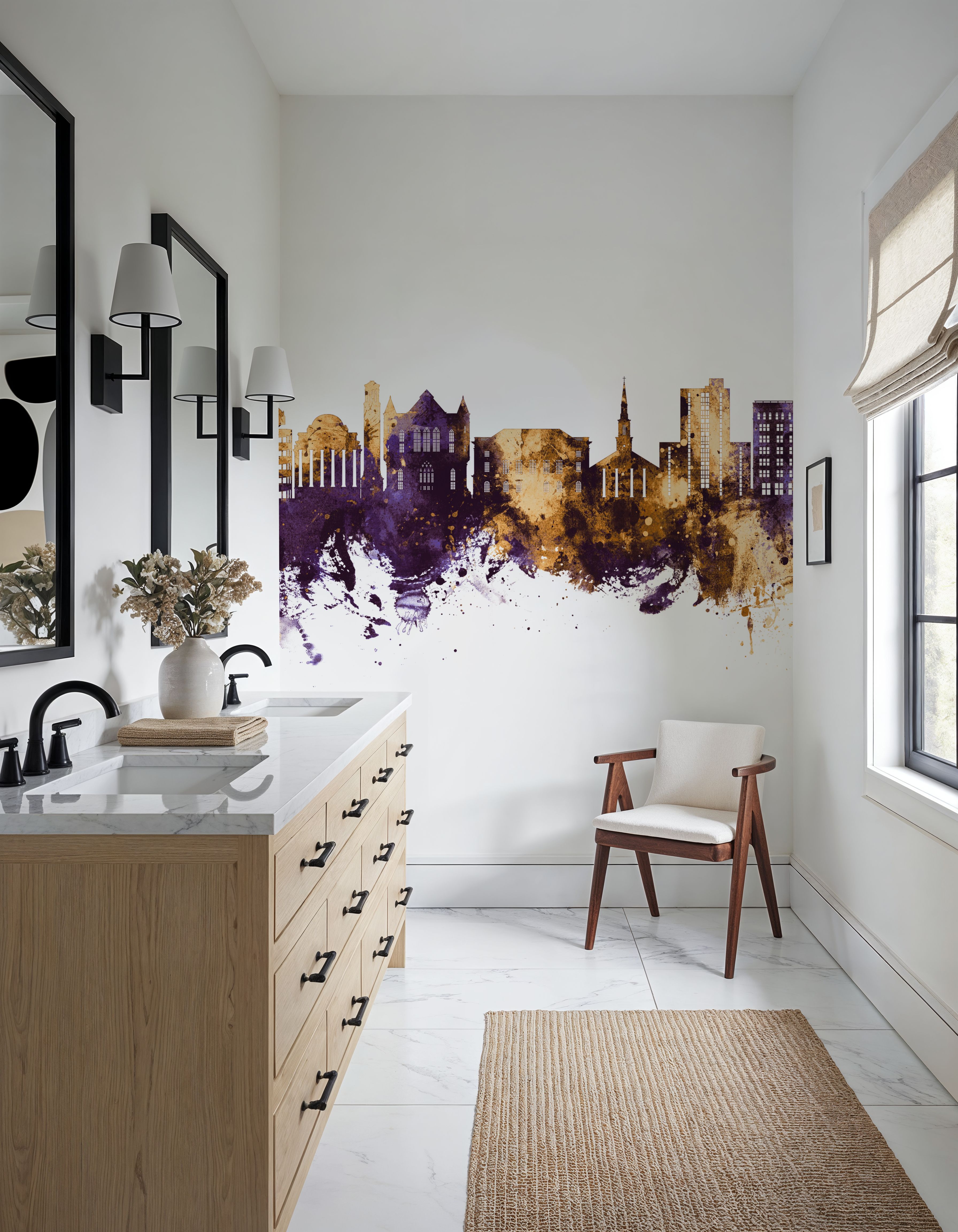 Tuscaloosa Alabama Skyline Purple & Gold