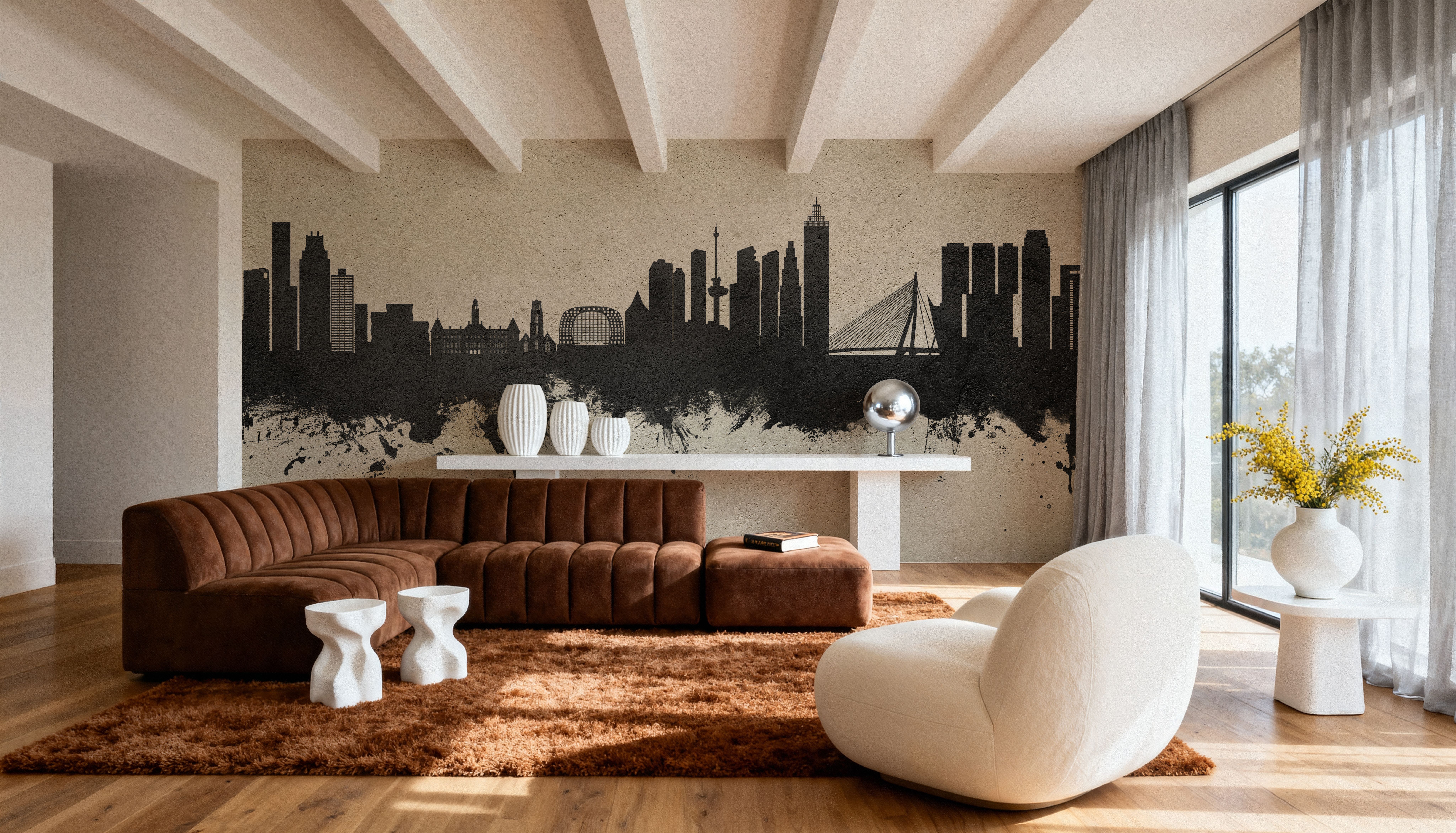 Rotterdam The Netherands Skyline Concrete