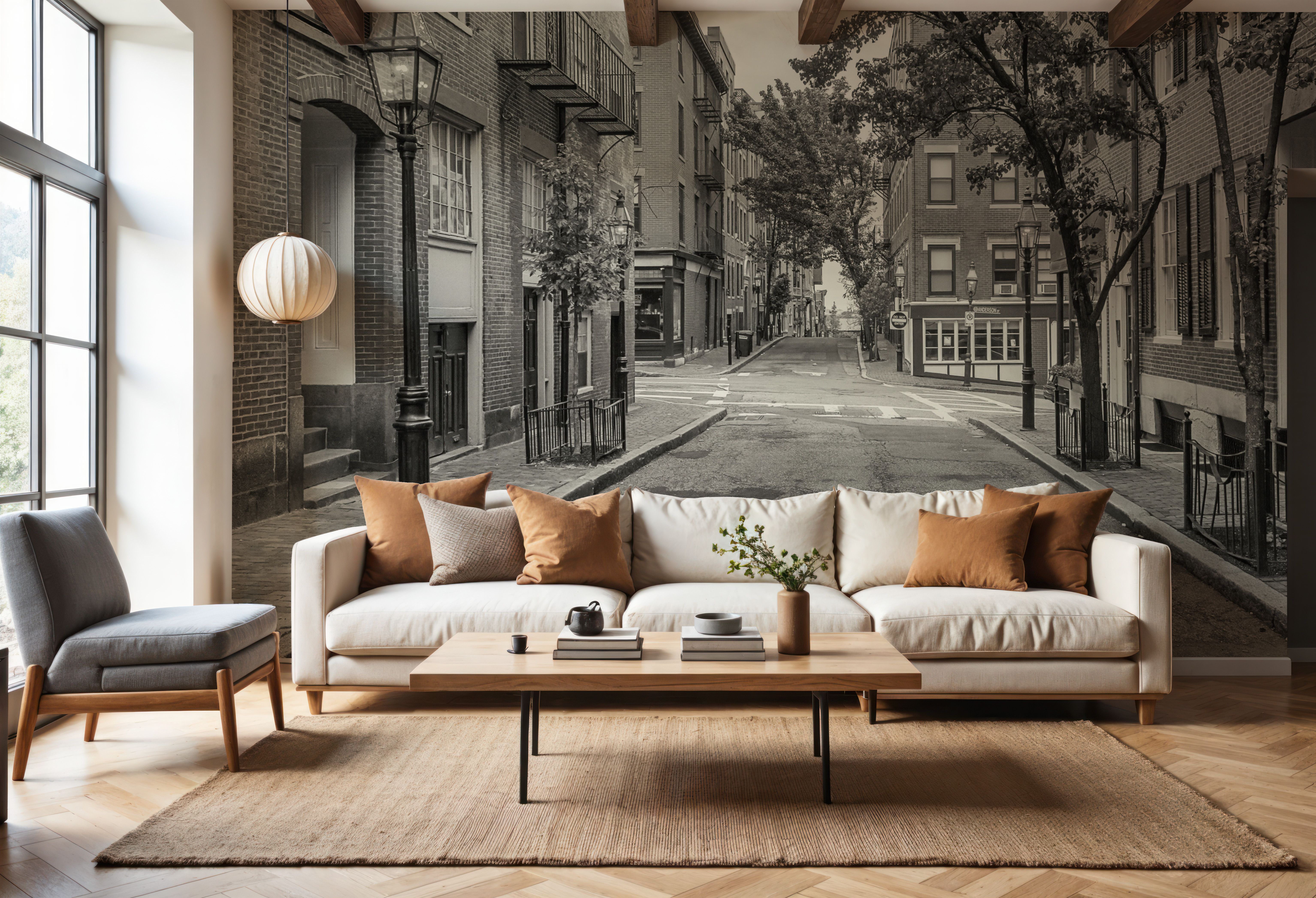 Beacon Hill BW, Wallpaper