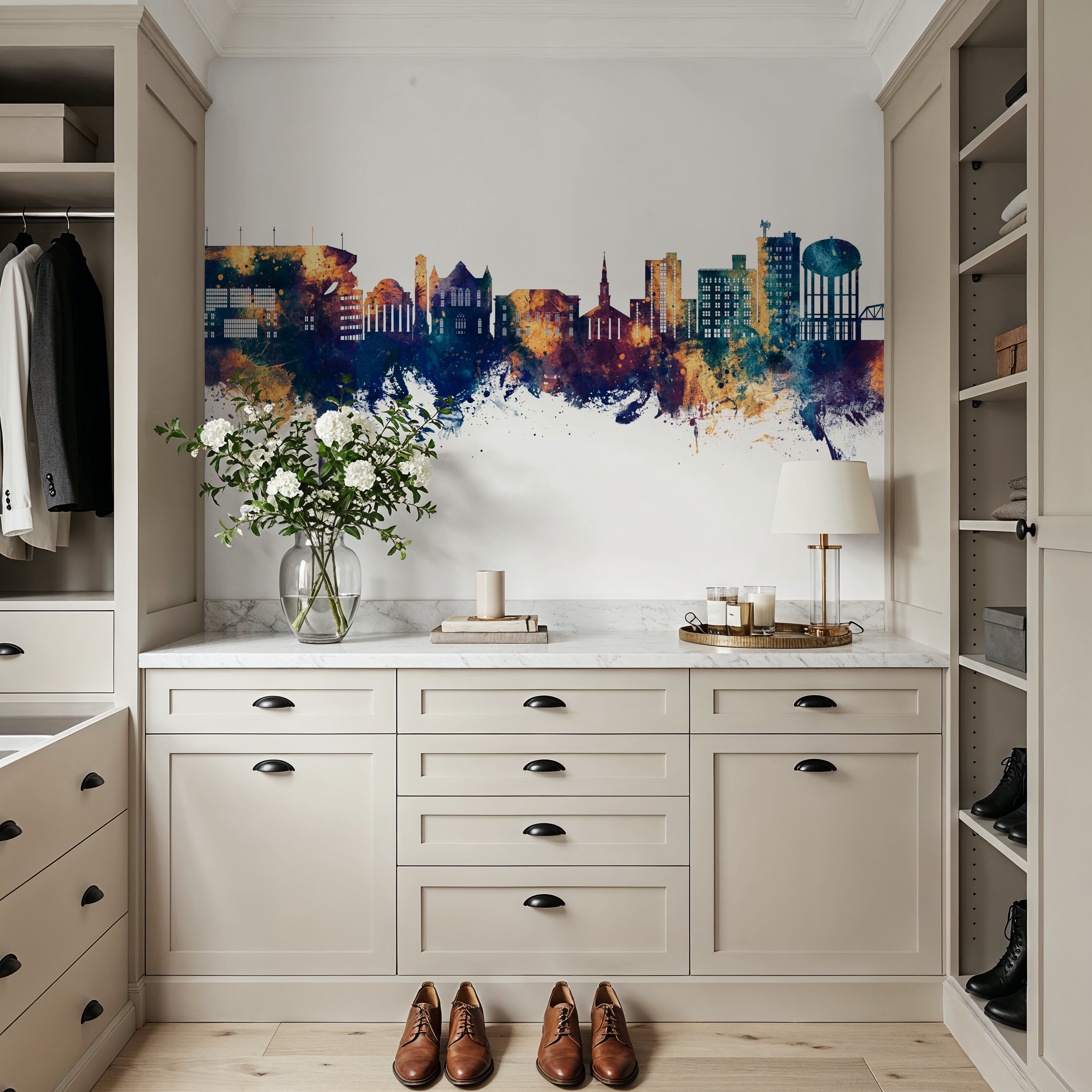 Tuscaloosa Alabama Skyline Blue & Bronze