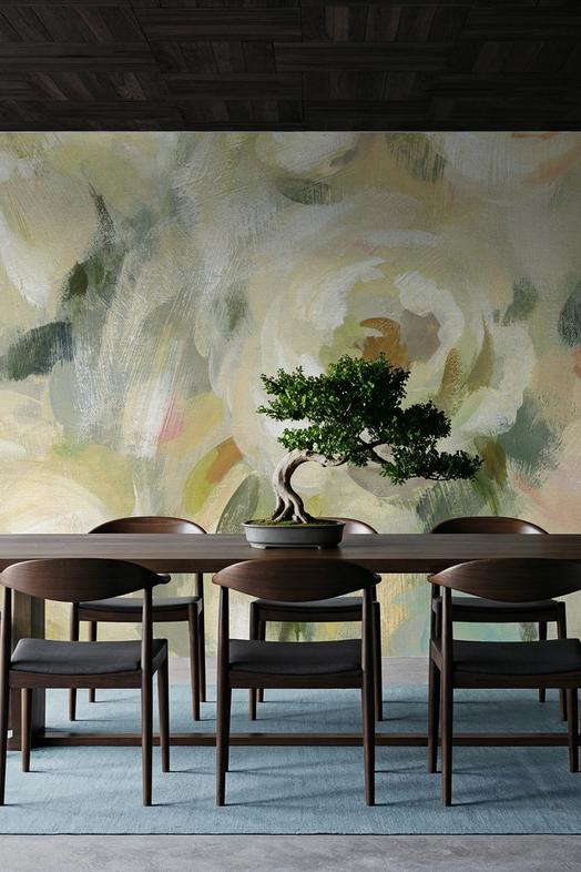 Expressive Pale Floral on Canvas
