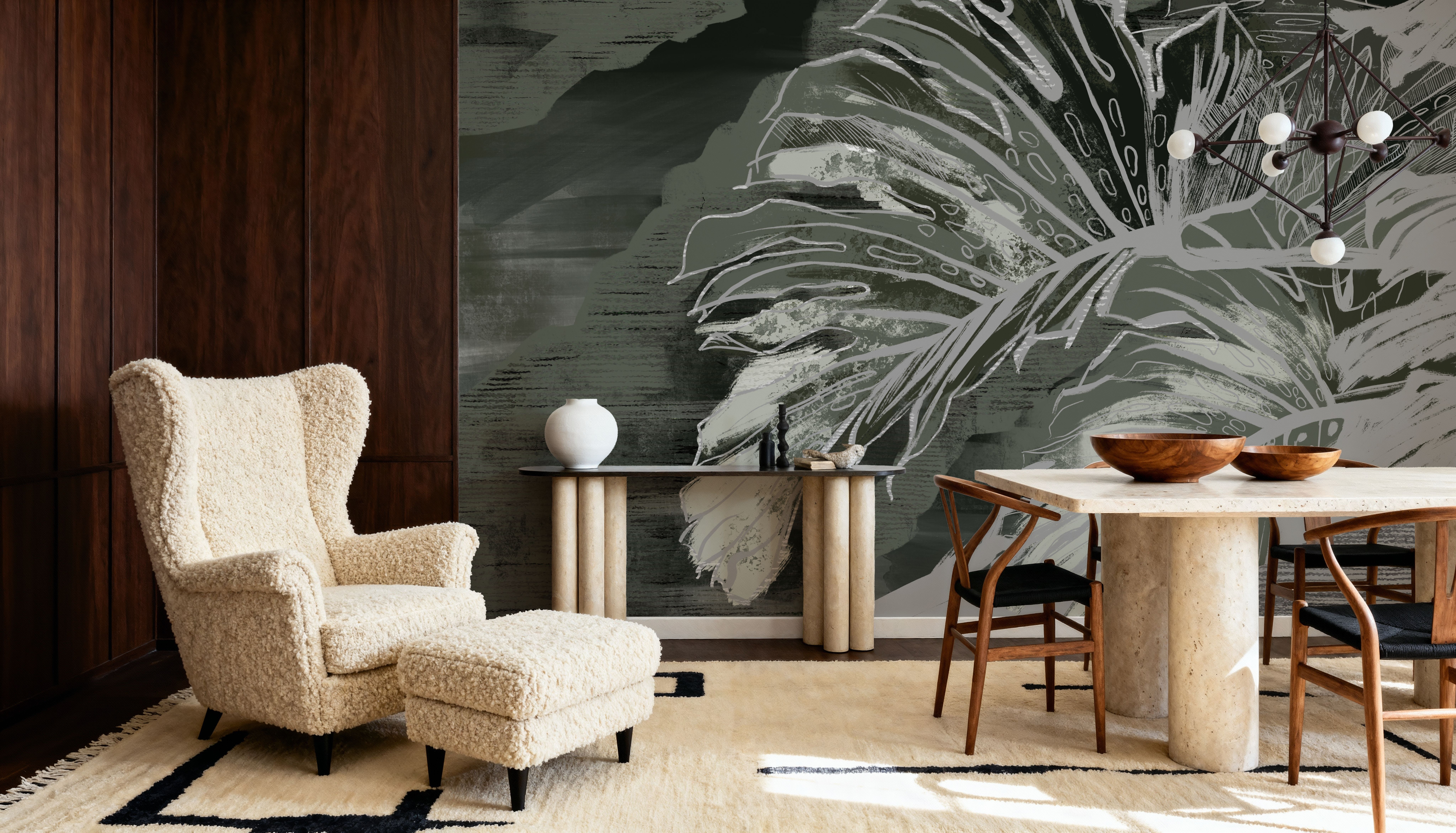 High Grunge Leaves, Wallpaper