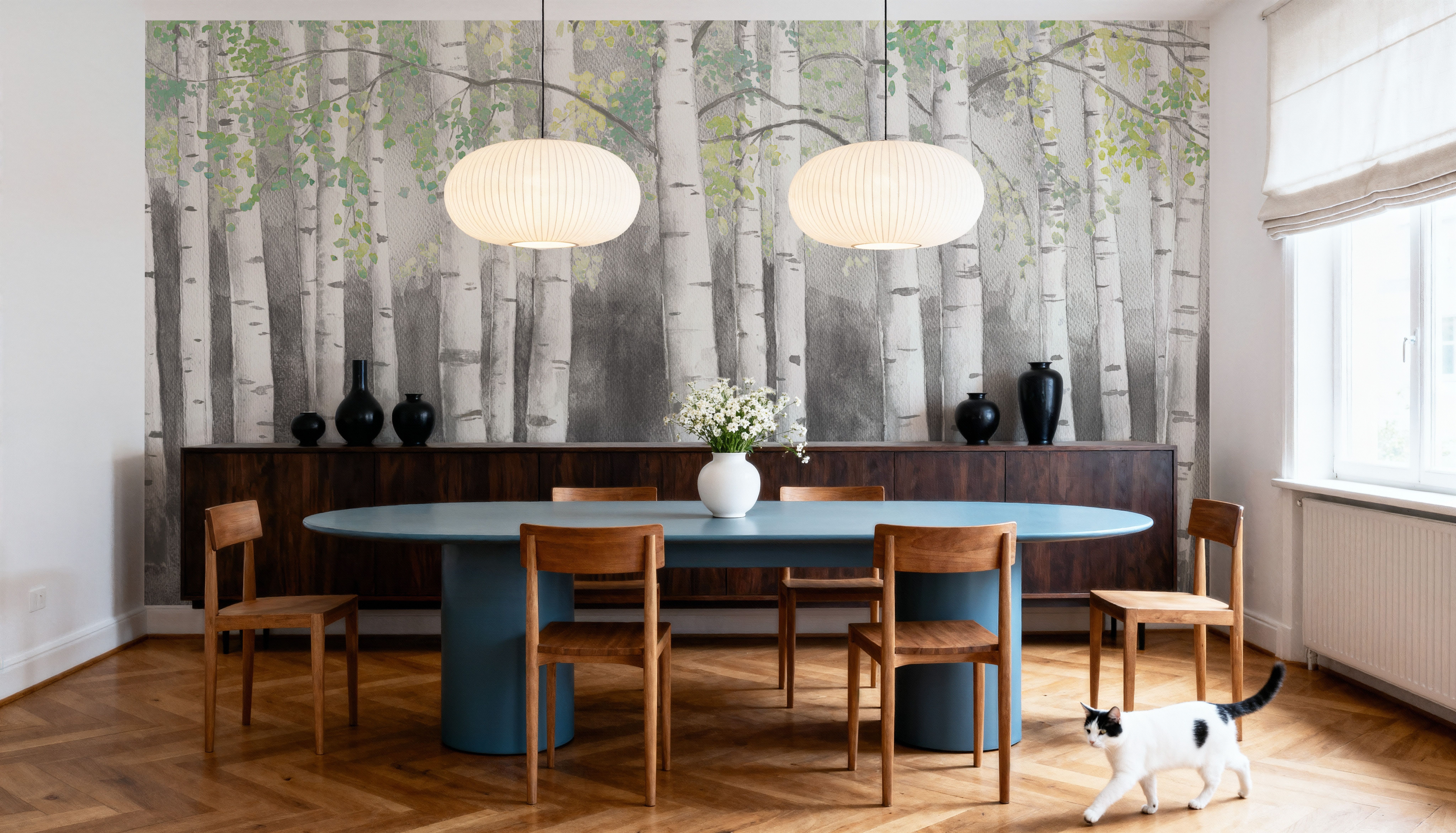 Soft Birches Charcoal