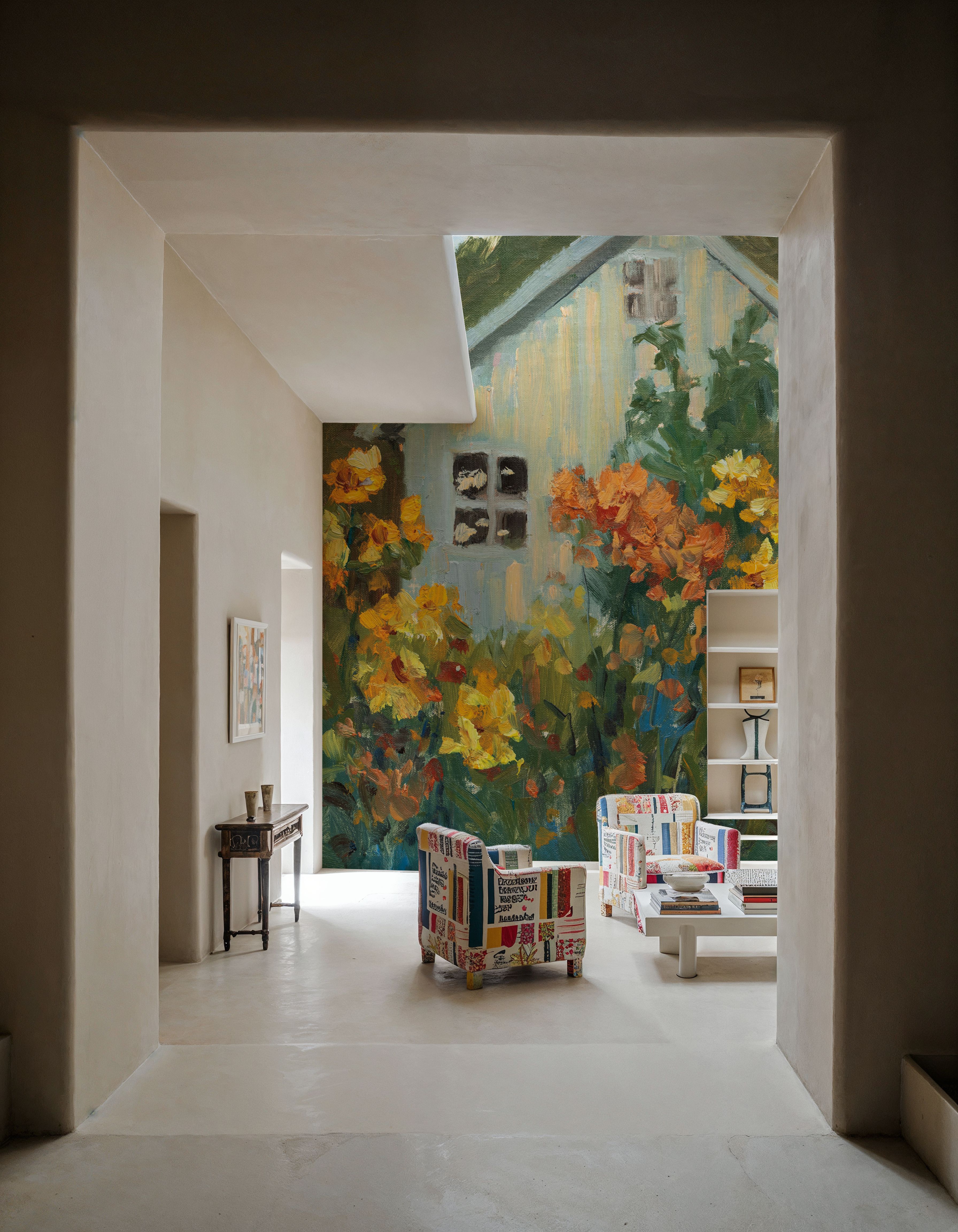 Painterly Garden View