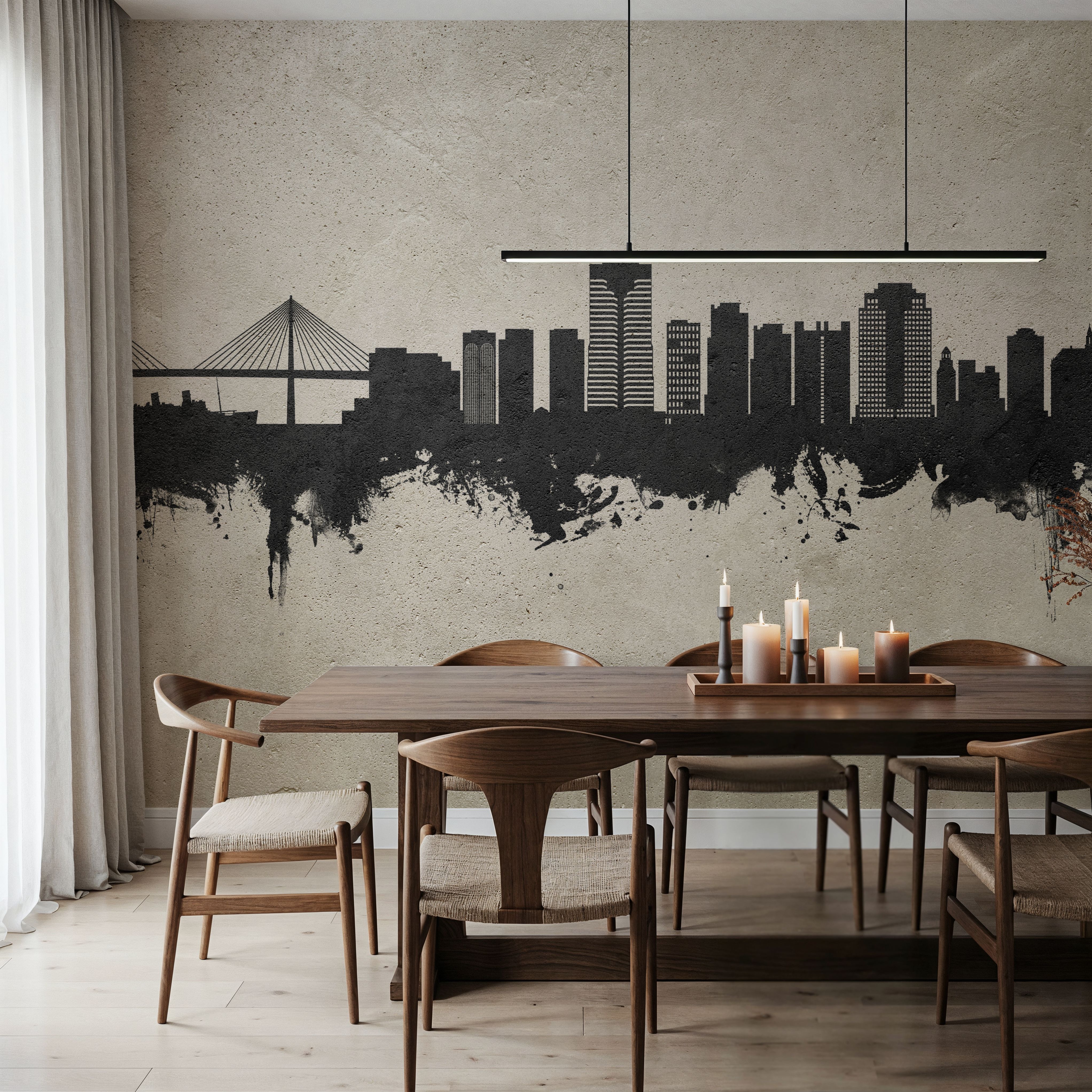 Long Beach California Skyline Concrete