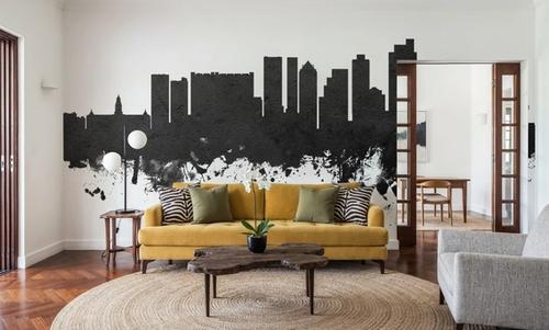 Cape Town Skyline Black & White