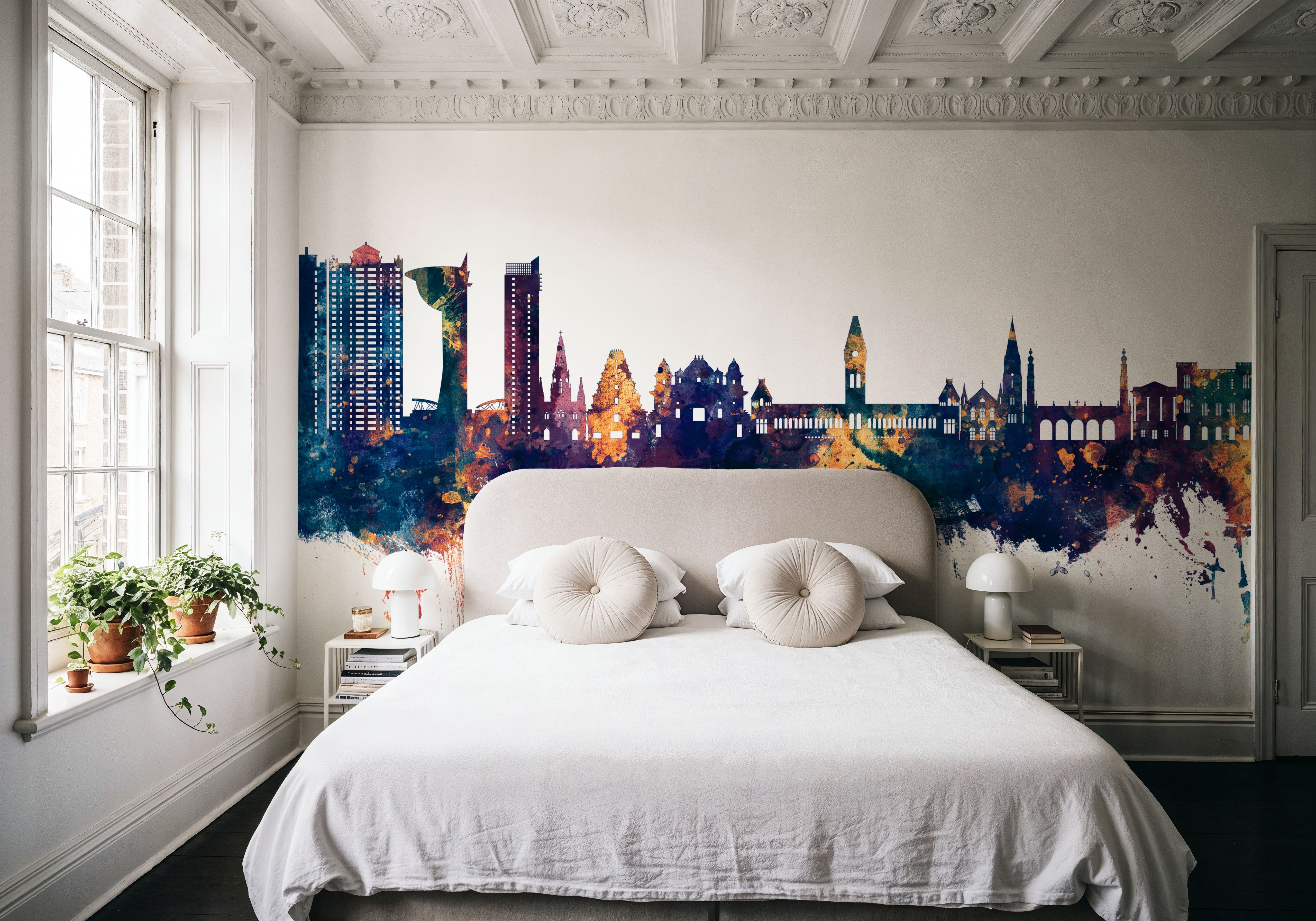 Chennai Skyline India Blue & Bronze