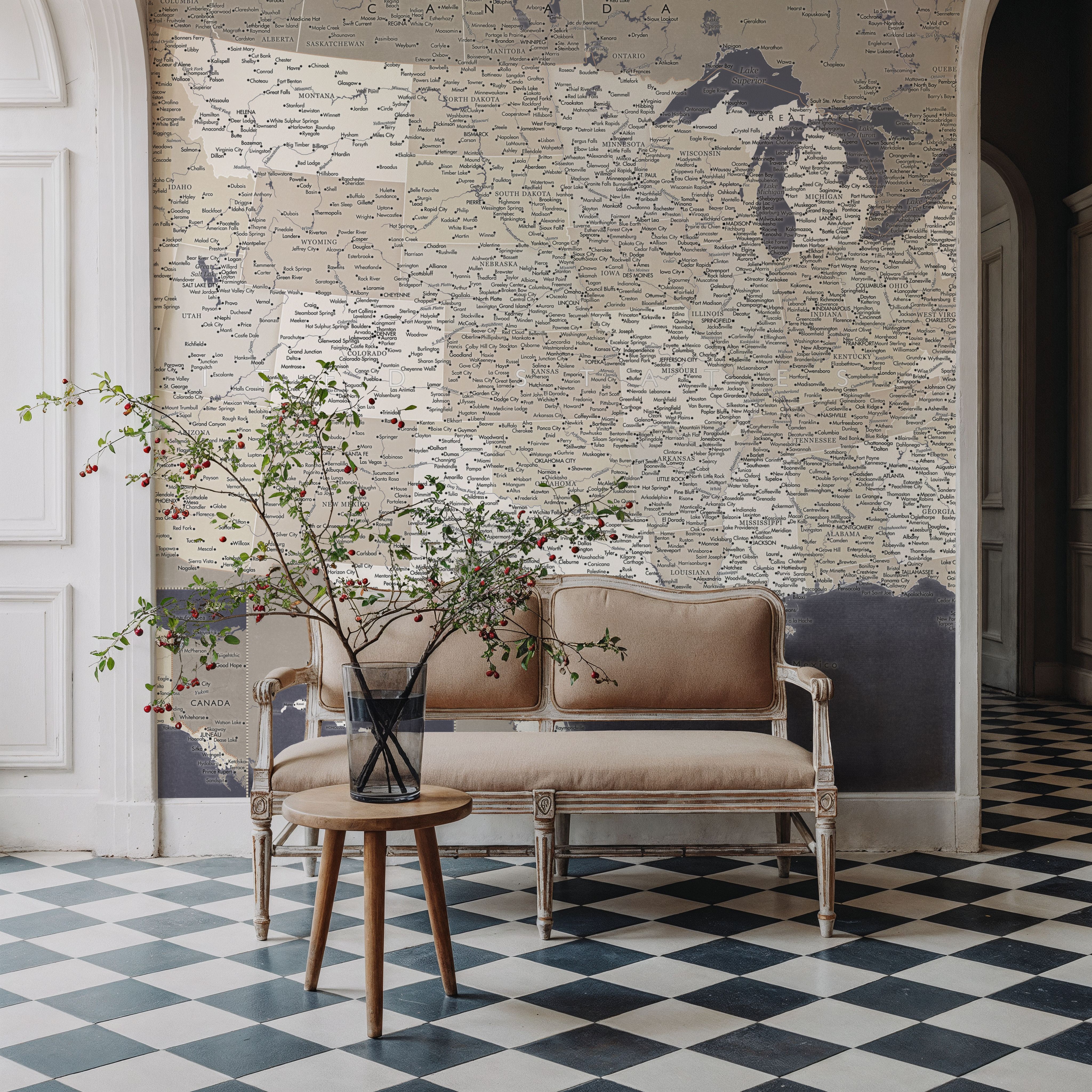 US Map Detailed - Glynn