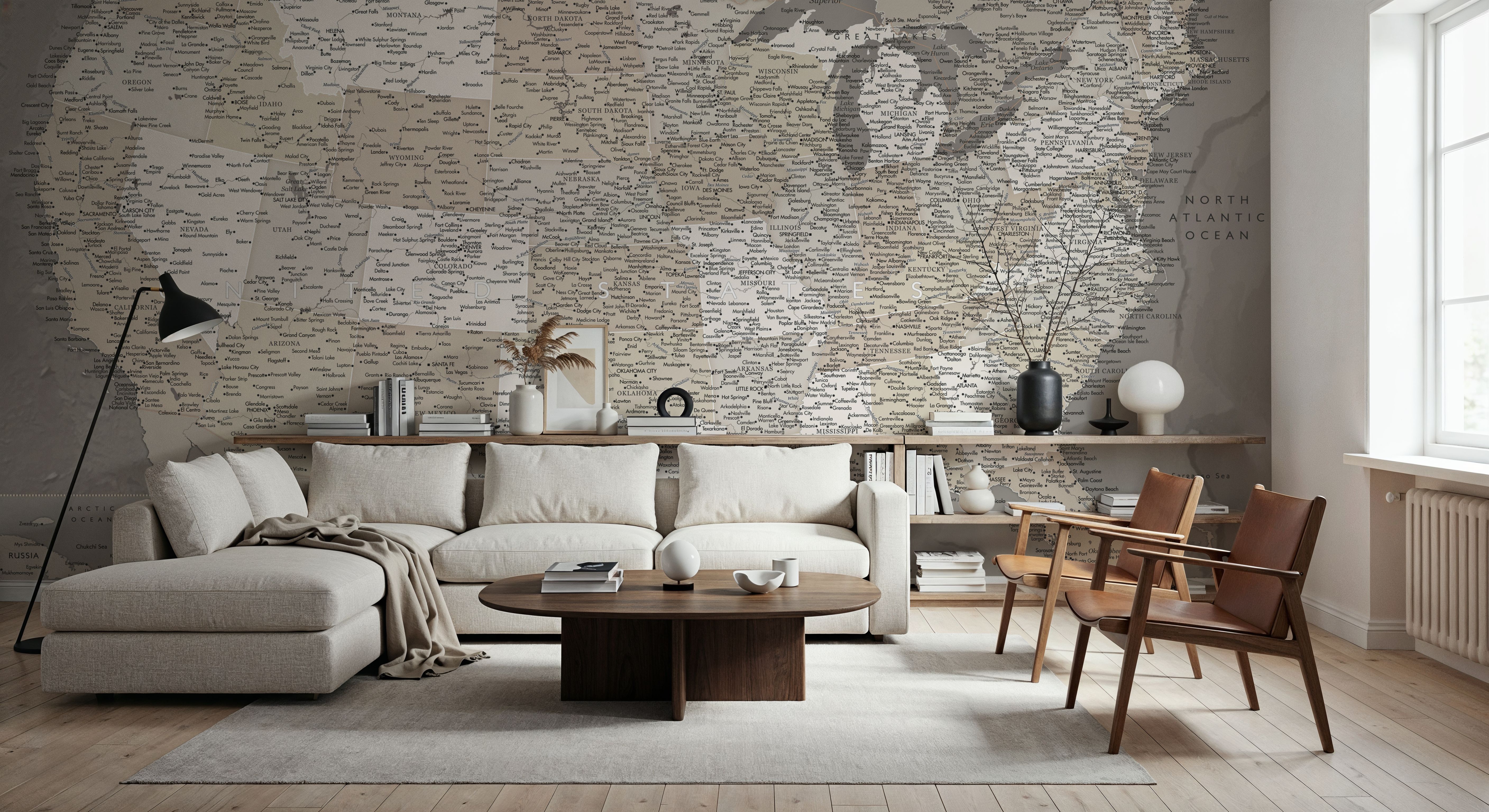 US Map Detailed - Davey, Wallpaper