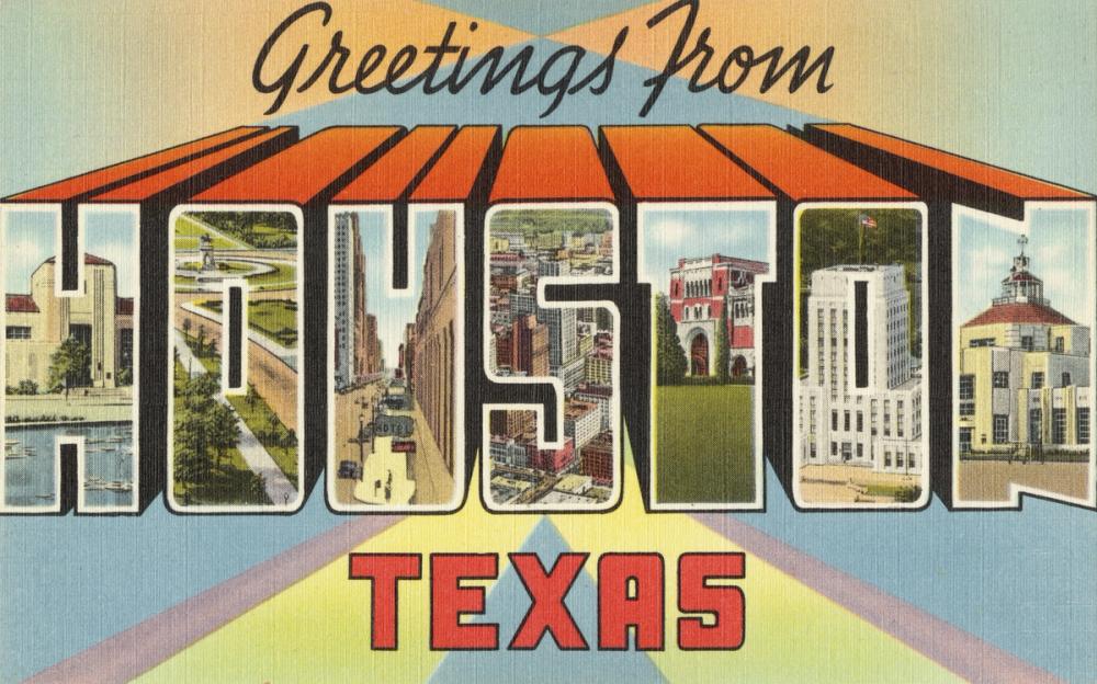 Greetings from Houston - Screenprint Postcard