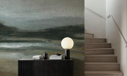 Misty River Valley on Canvas
