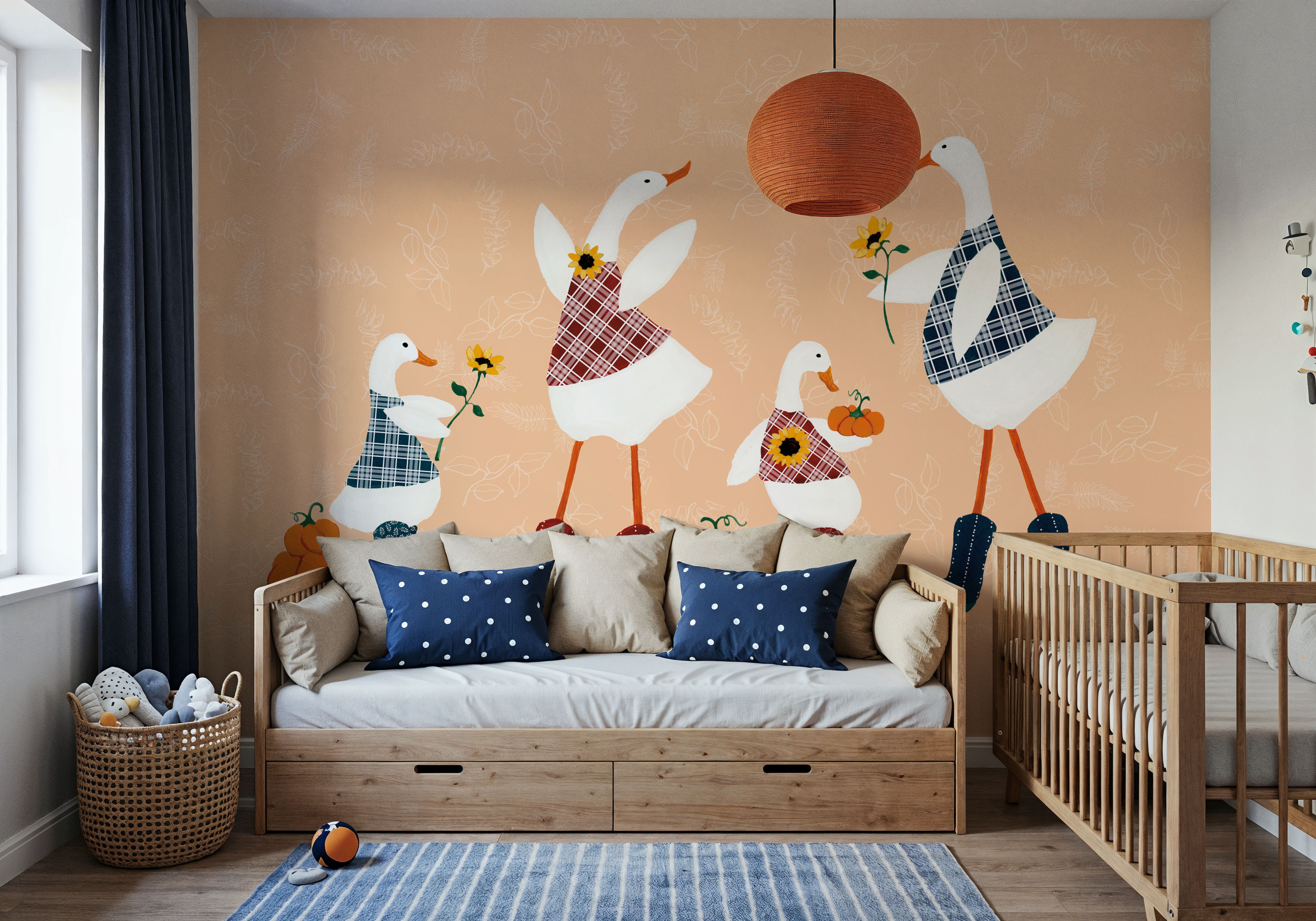 Ducks in the Pumpkin Patch I