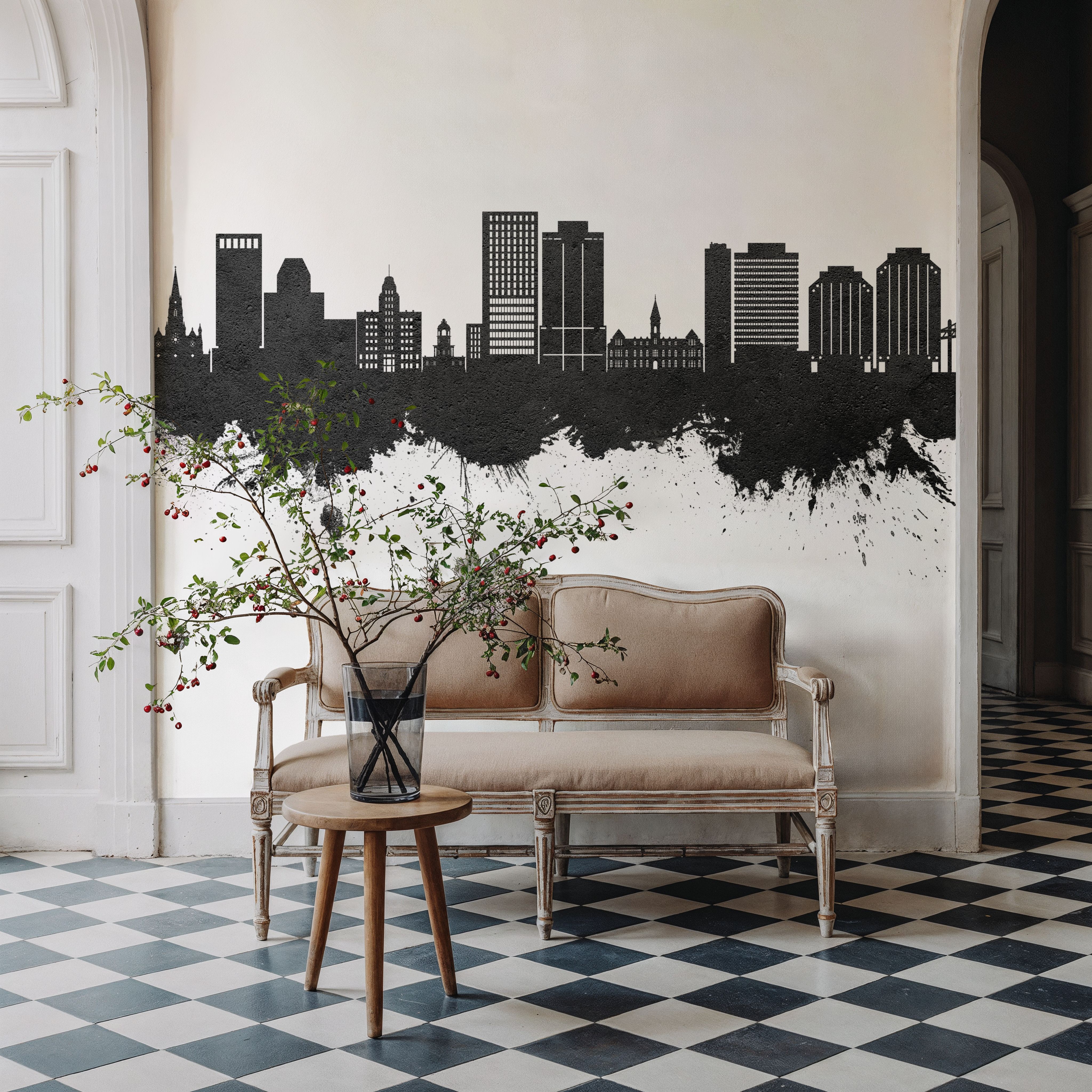 Halifax Canada Skyline Black & White