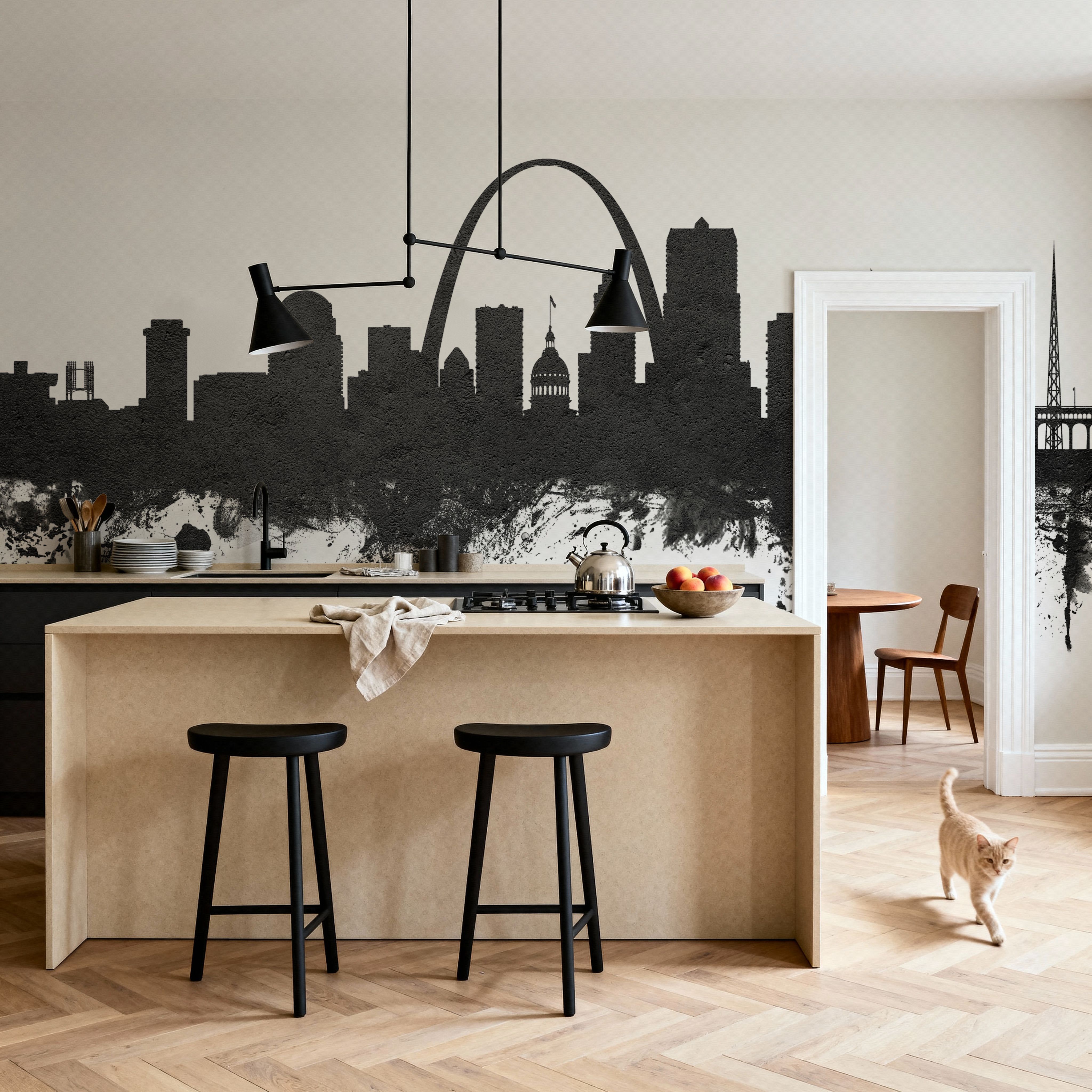 St Louis Missouri Skyline Black & White