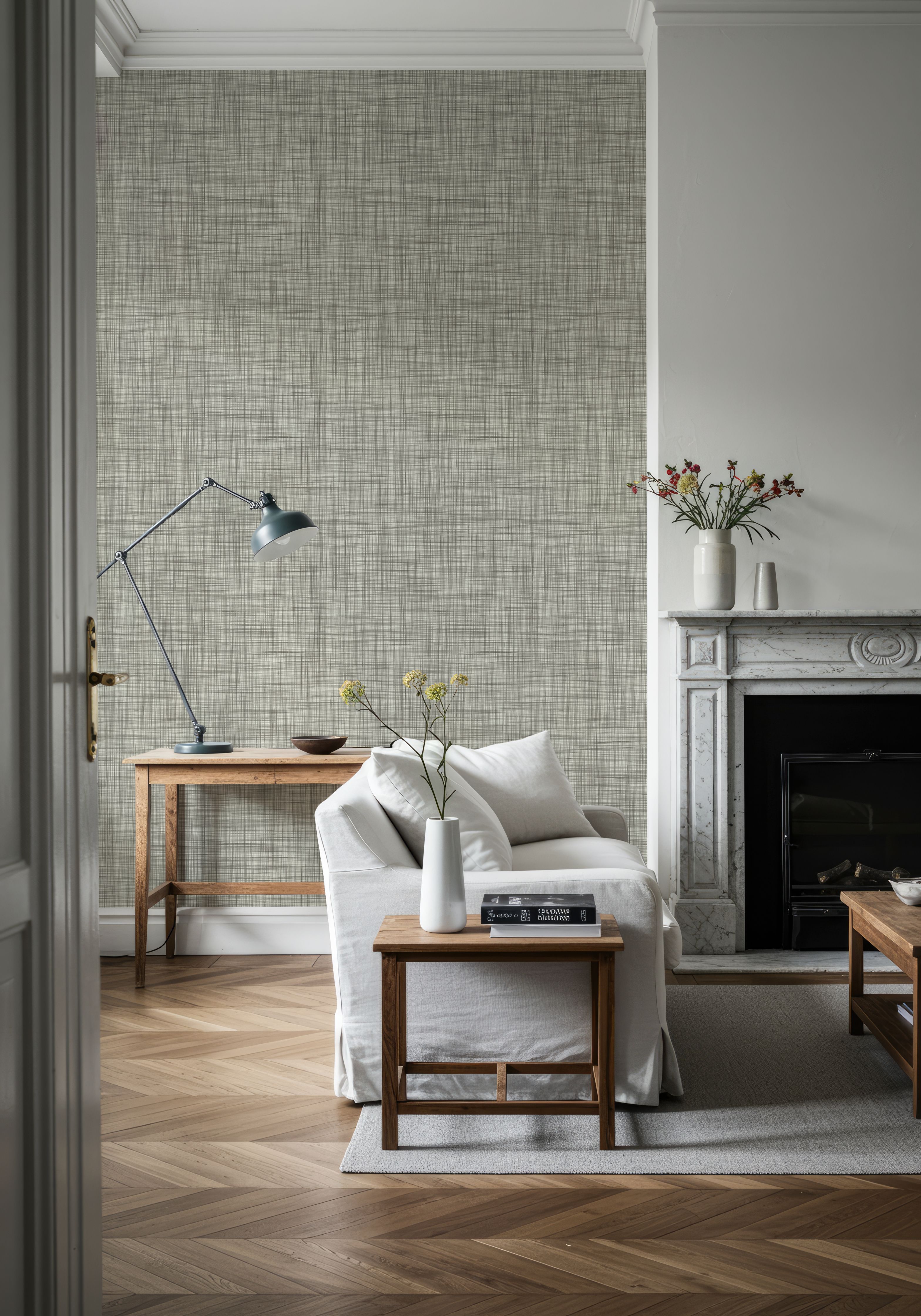 Mottled Linen Effect, Stone