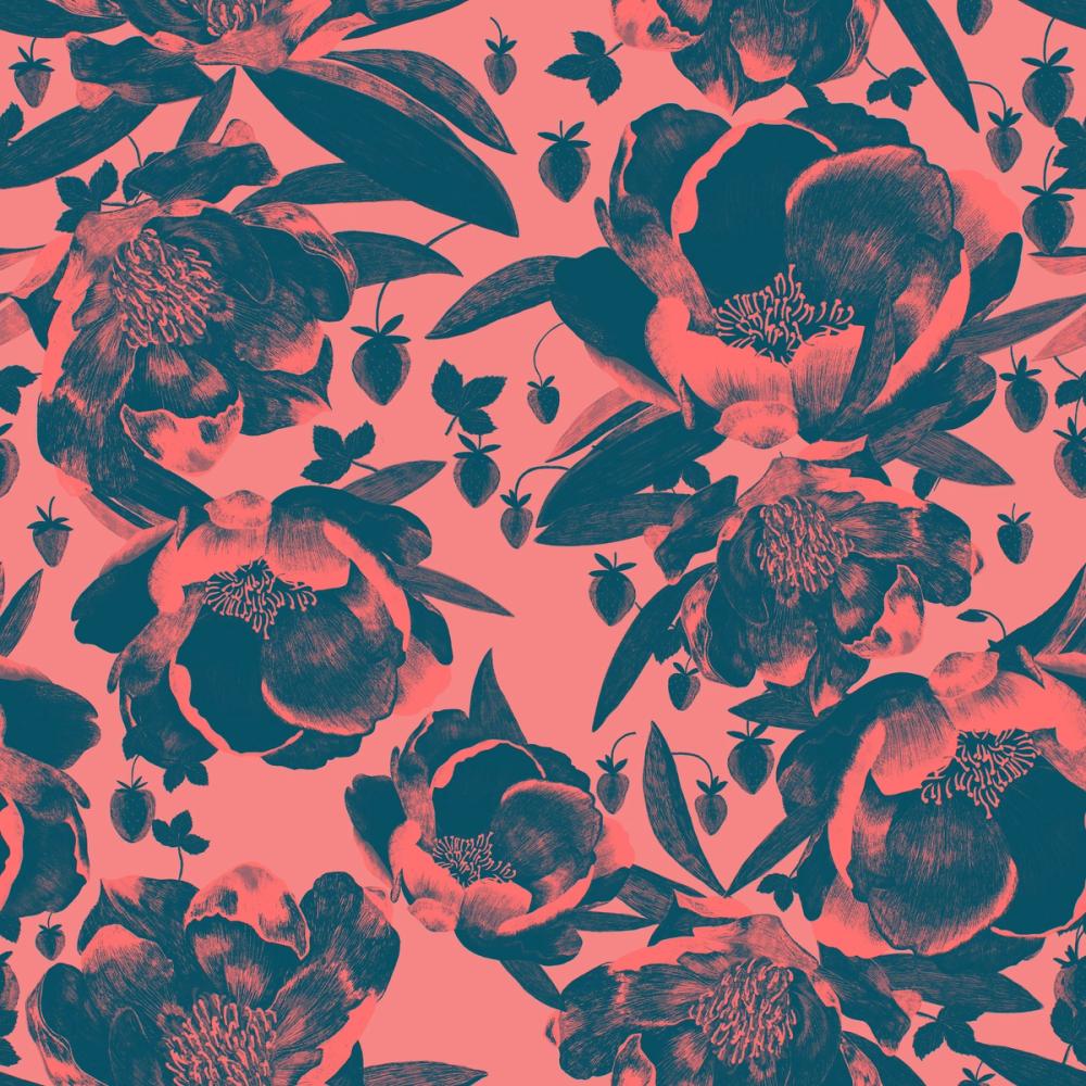 Pop Peonies, Pink & Teal