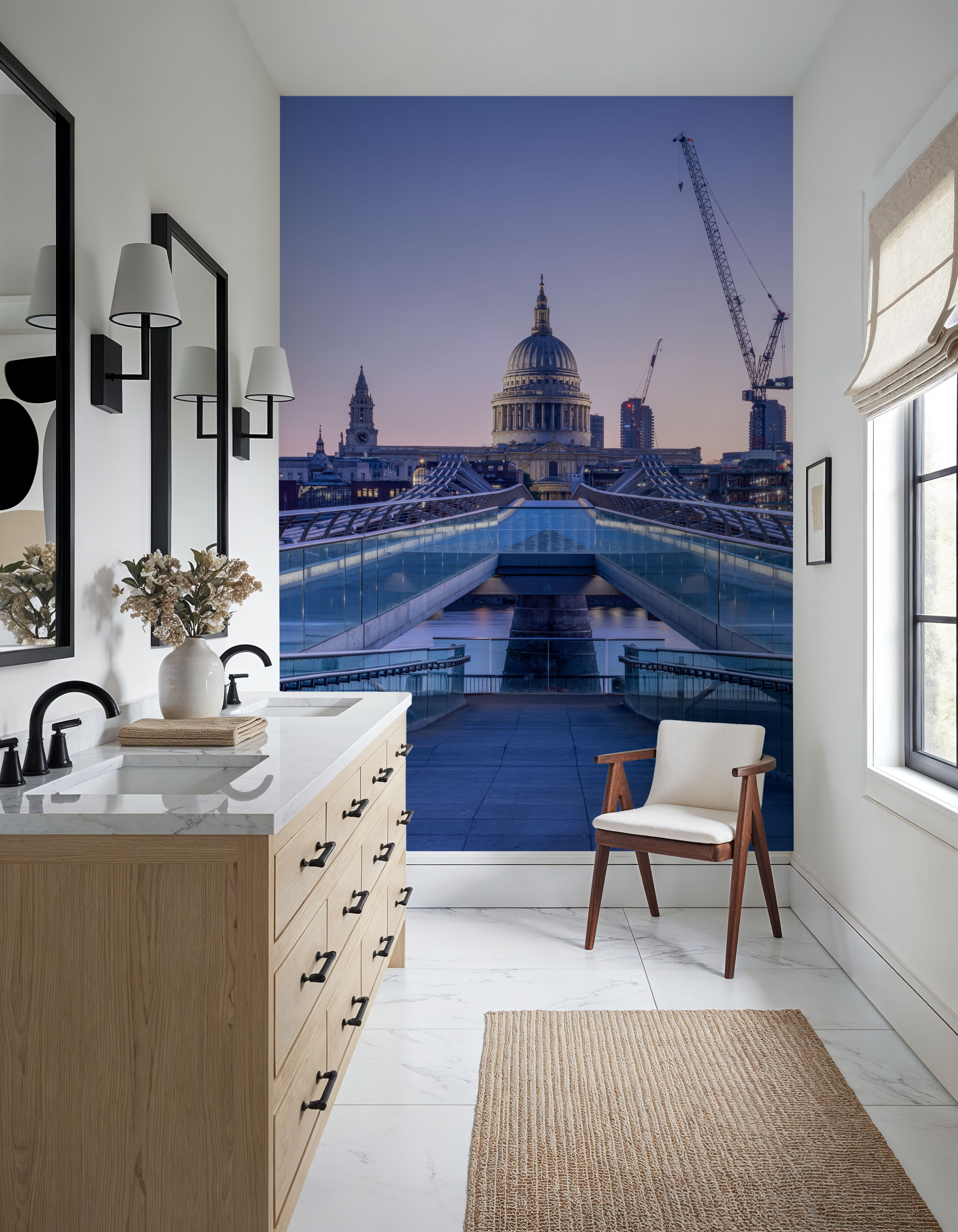 Millennium Bridge and Saint Paul´s Cathedral