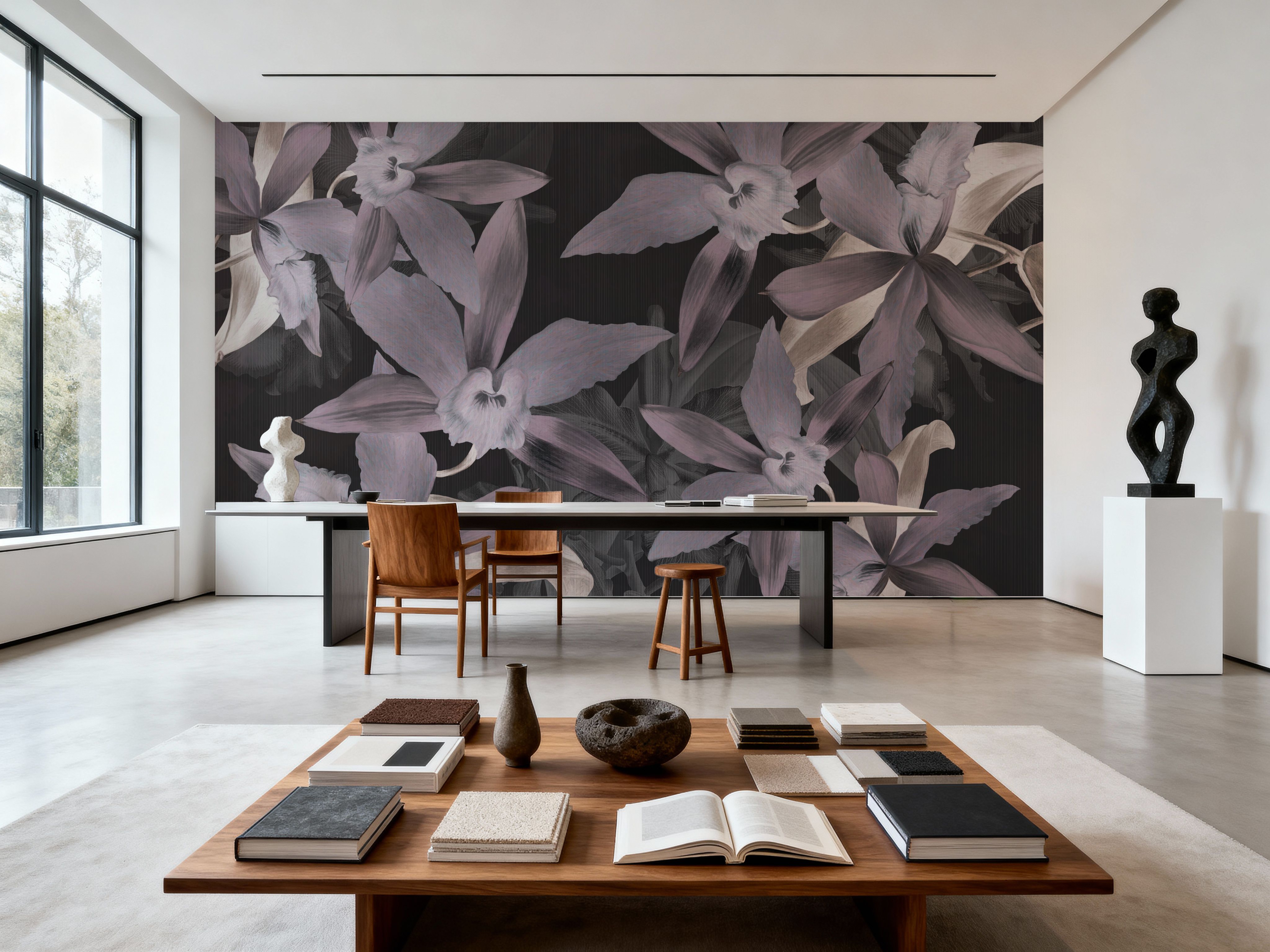 Big Orchids Dark Purple