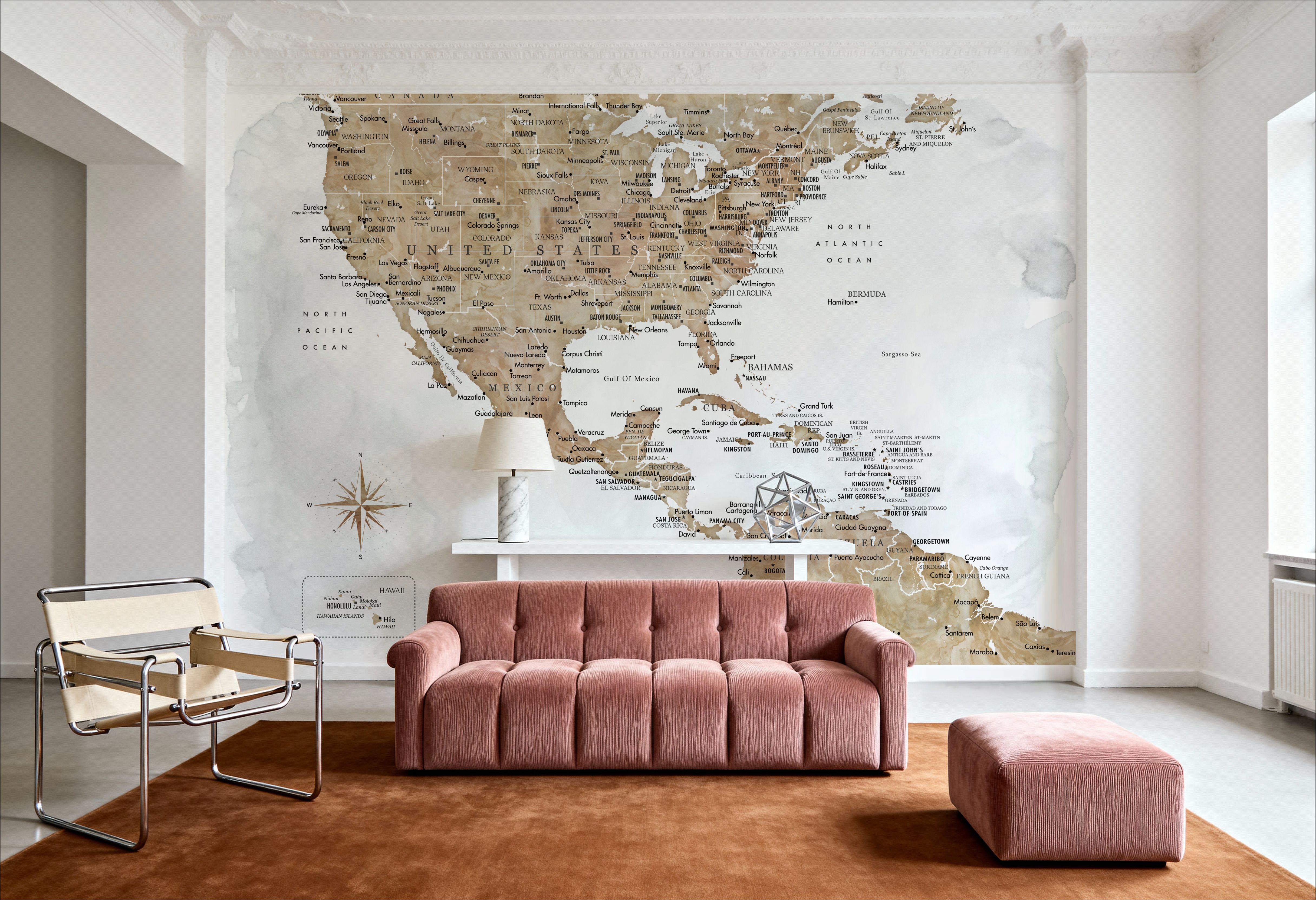 US Mexico Caribbean Map - Abey Wash