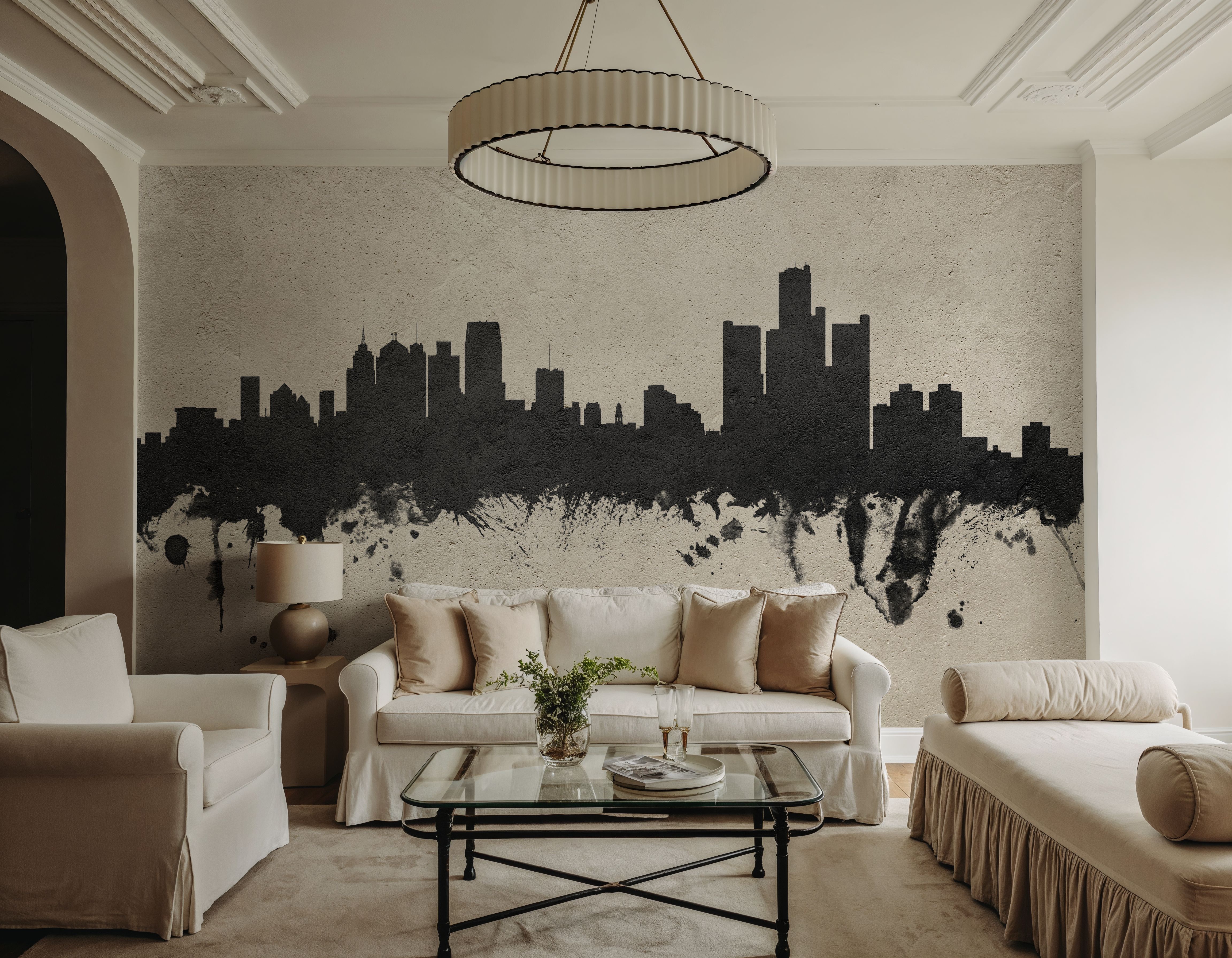Detroit Michigan Skyline Concrete
