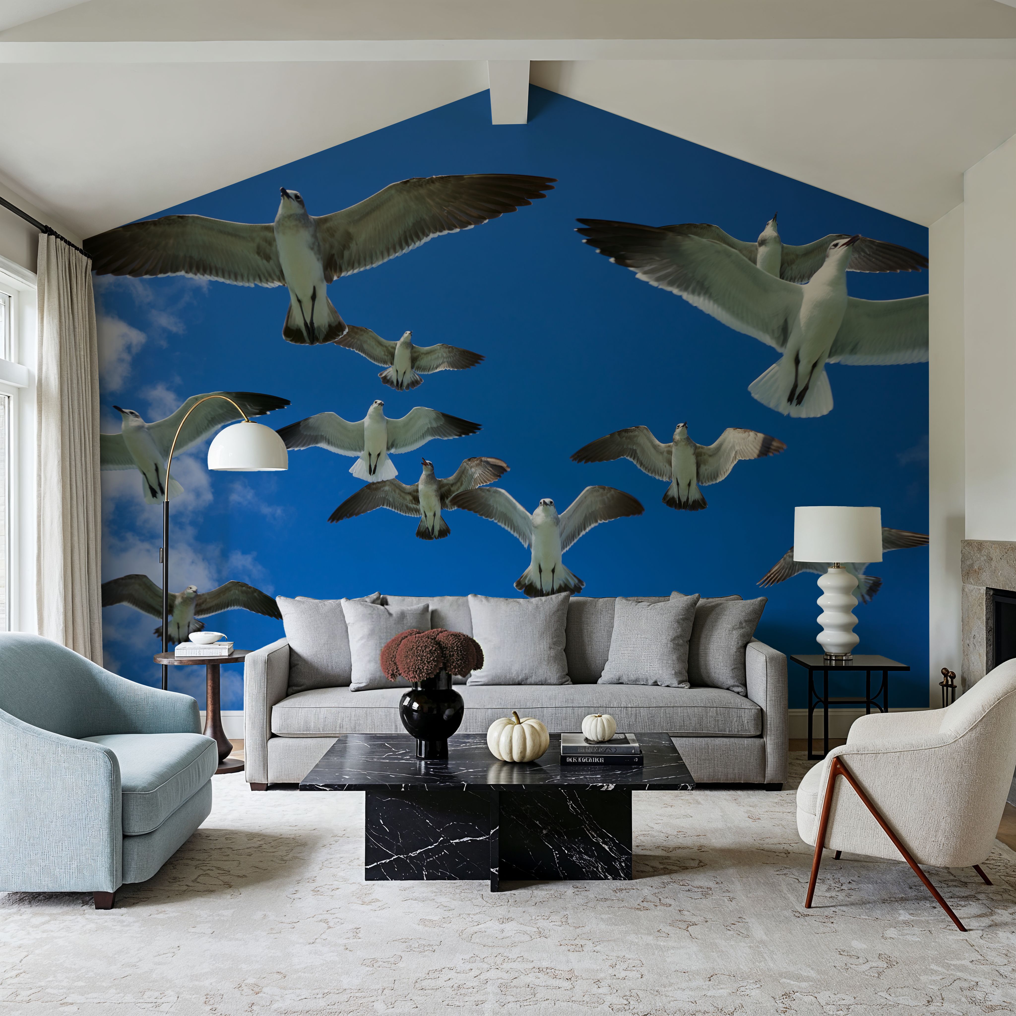 Soaring Seagulls