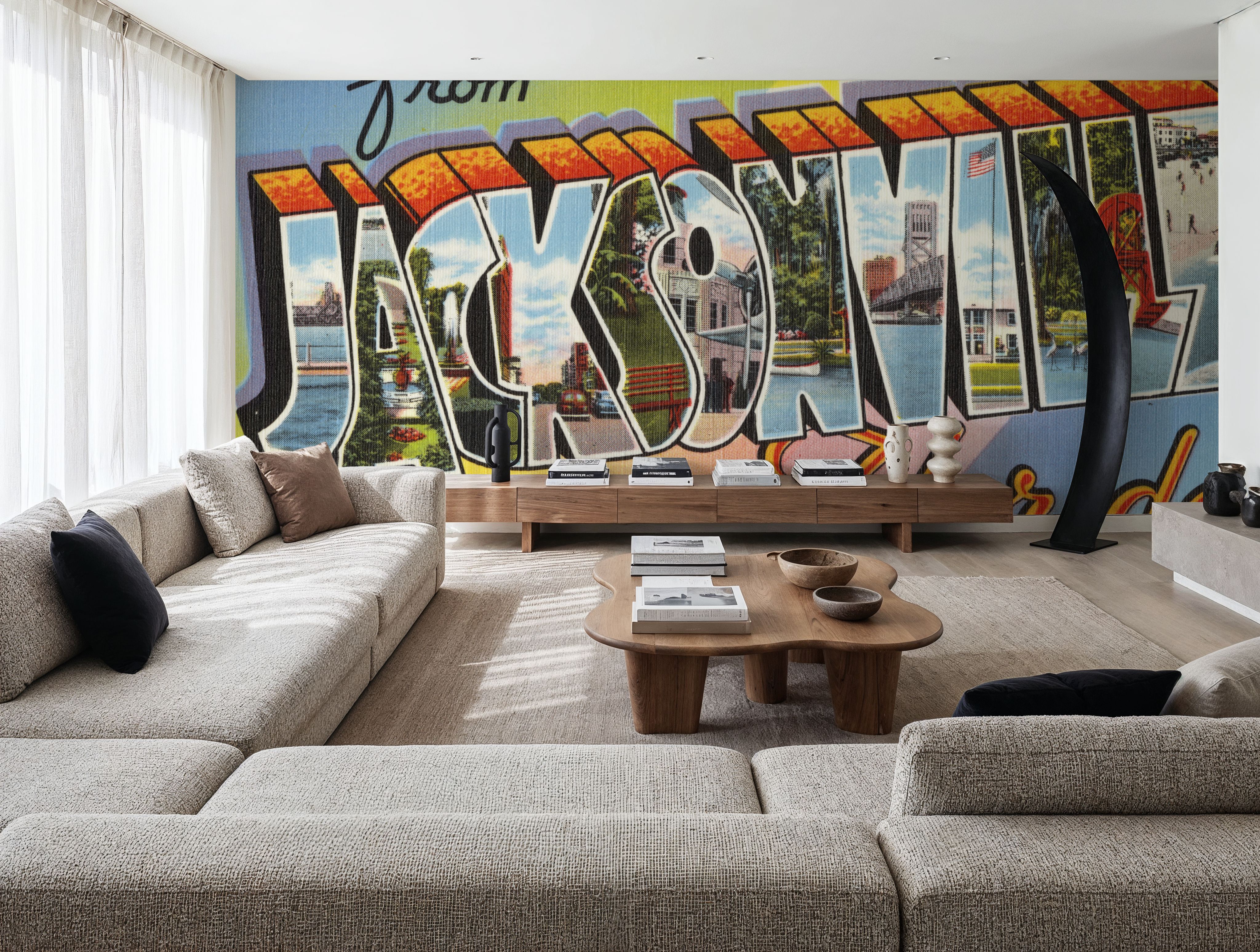 Greetings from Jacksonville - Screenprint Postcard