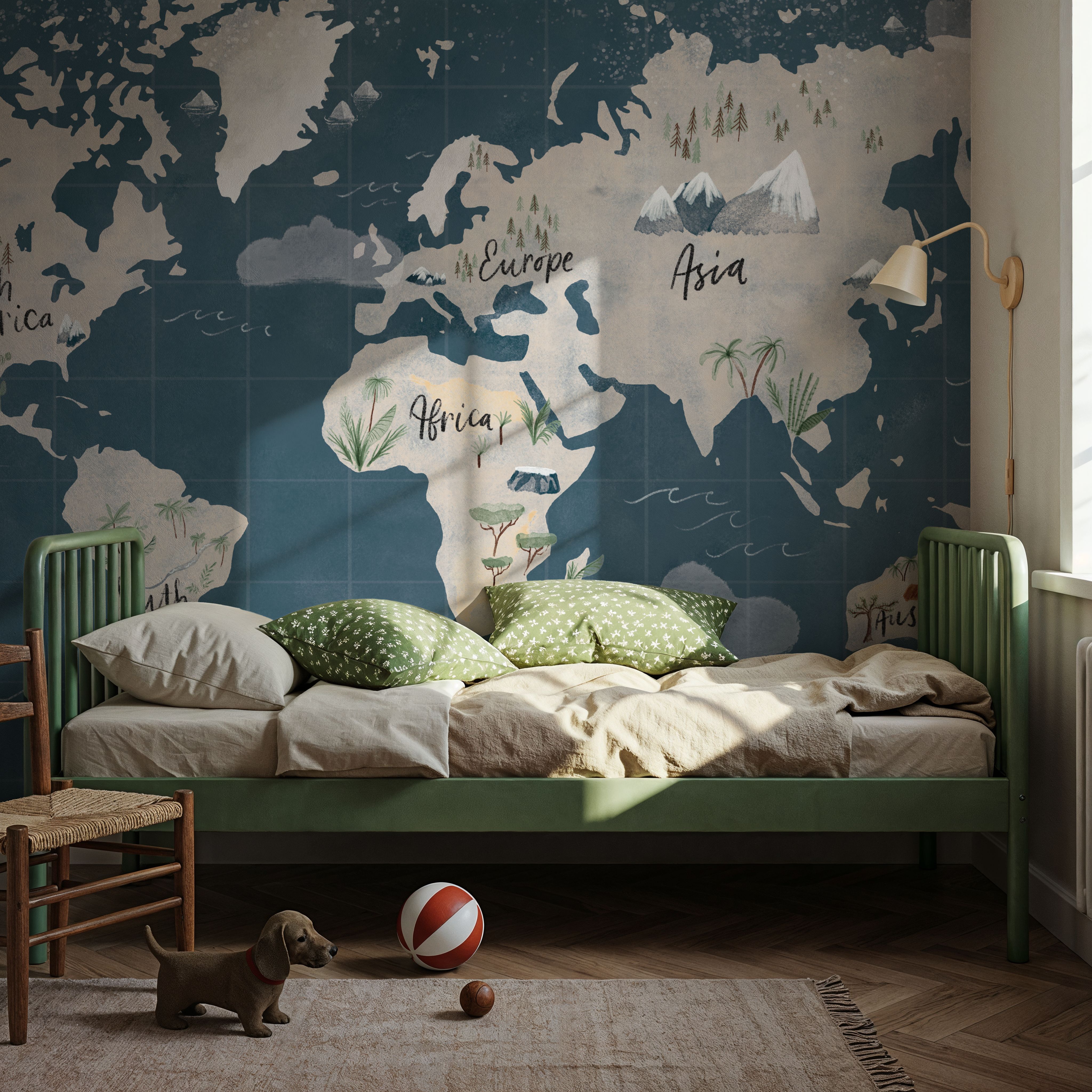 Scandi Map Blue