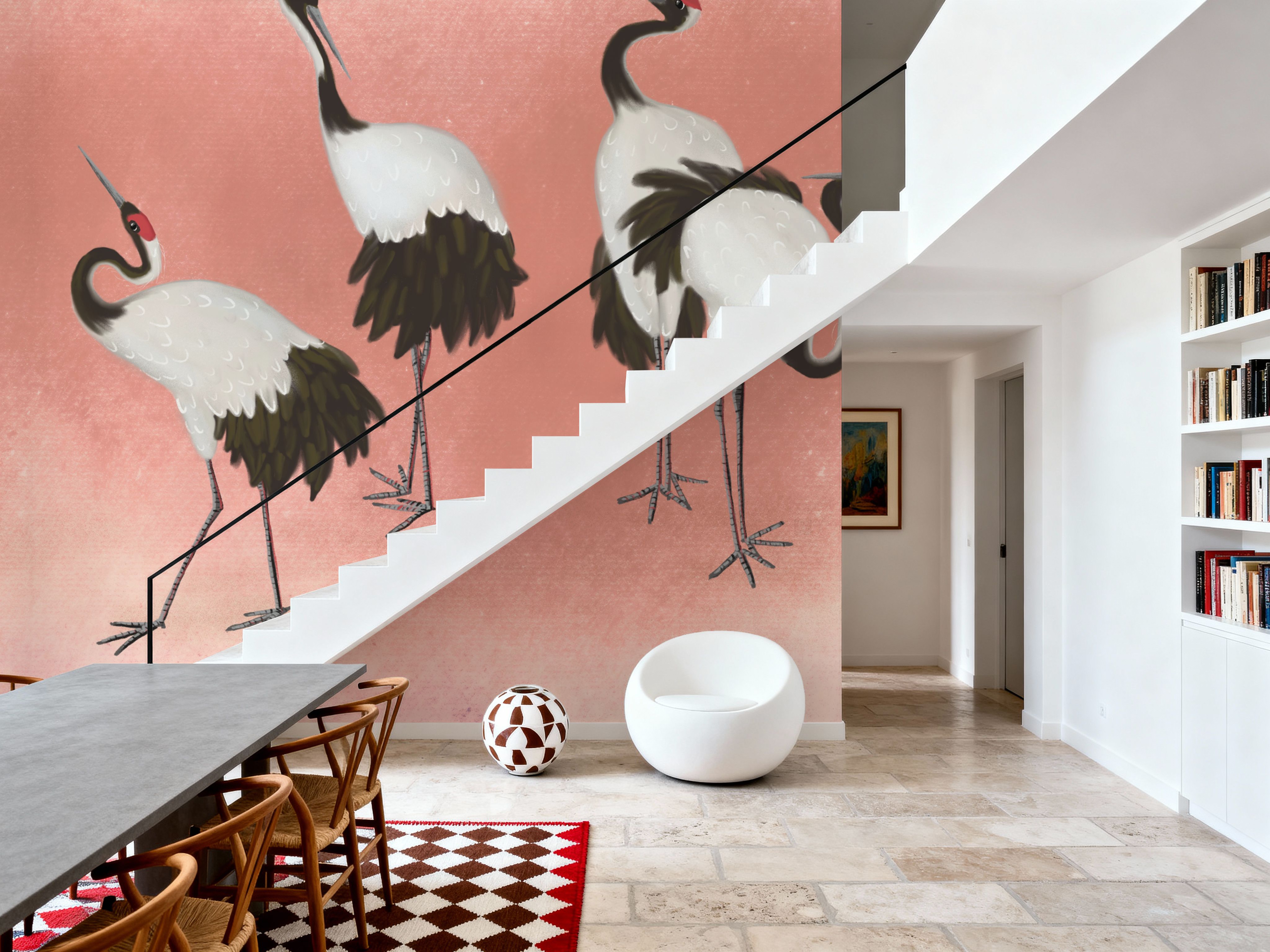 Japanese Cranes - Blush