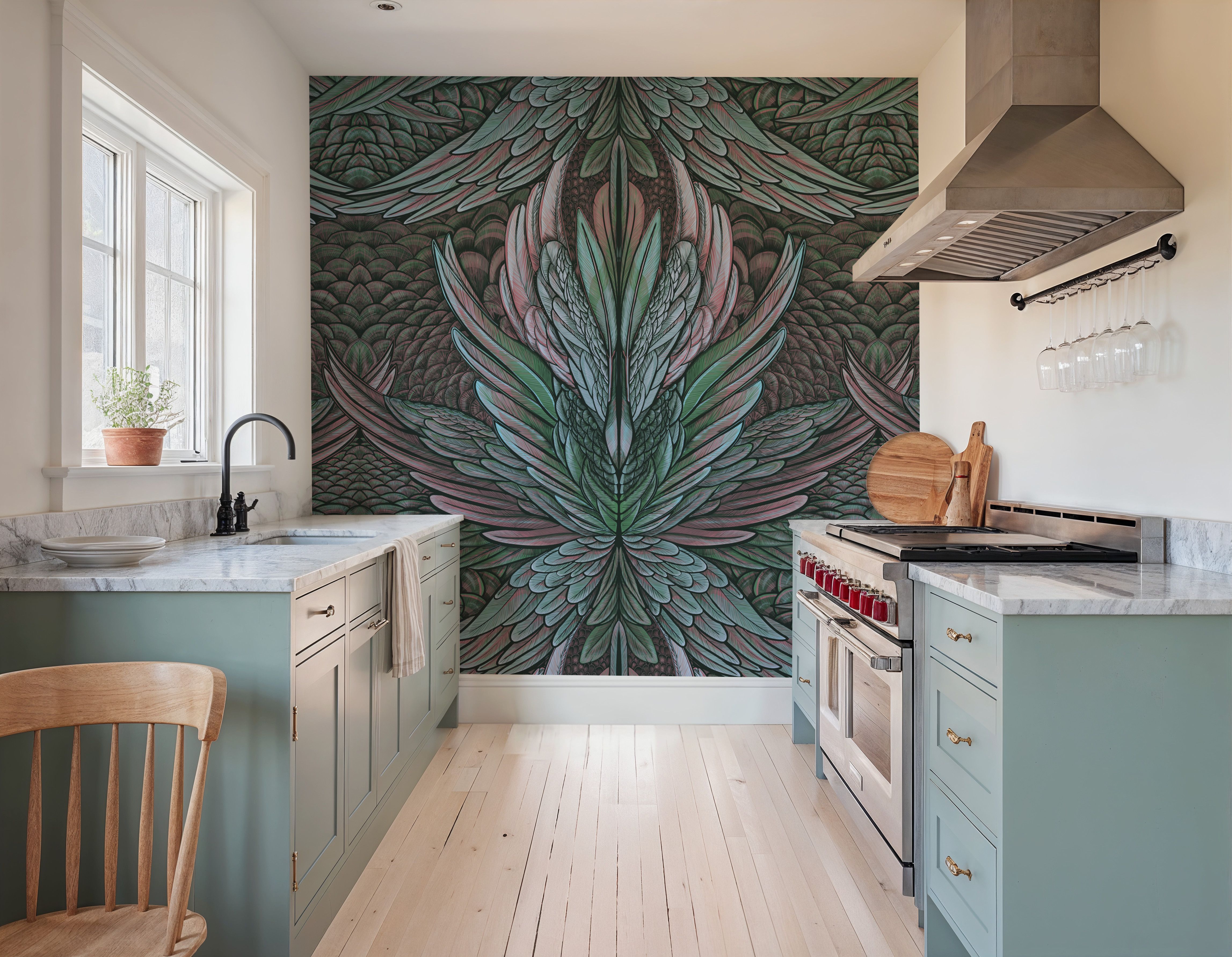 Irridescent Pink&Green, Wallpaper