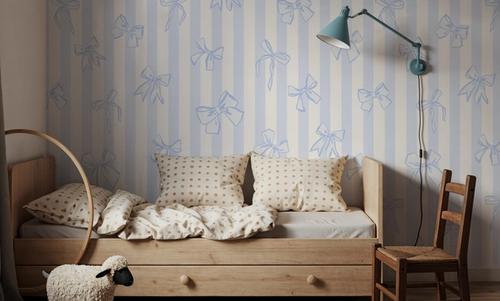 Coquette Stripes Baby Blue