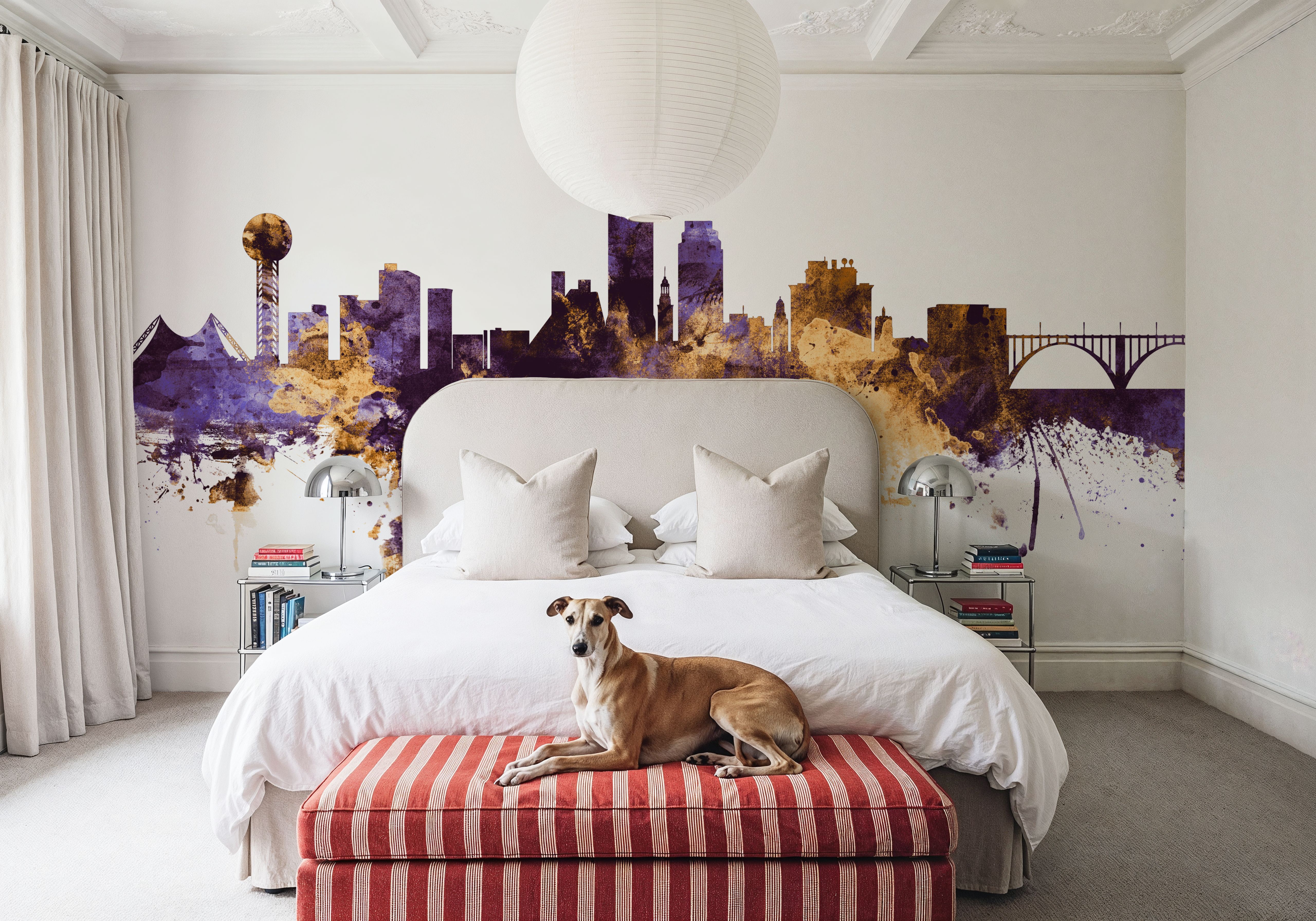 Knoxville Tennessee Skyline Purple & Gold