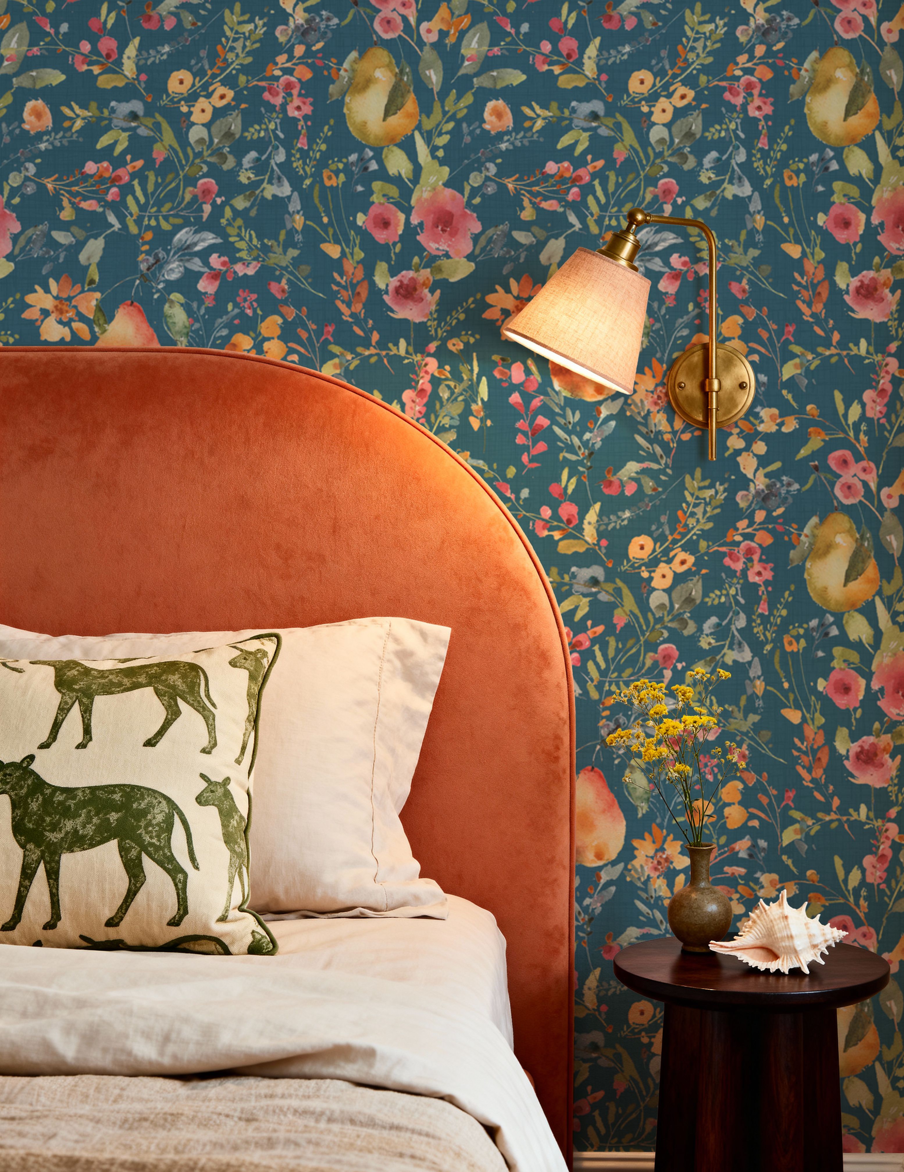 Time to Share Flowers and Pears Blue