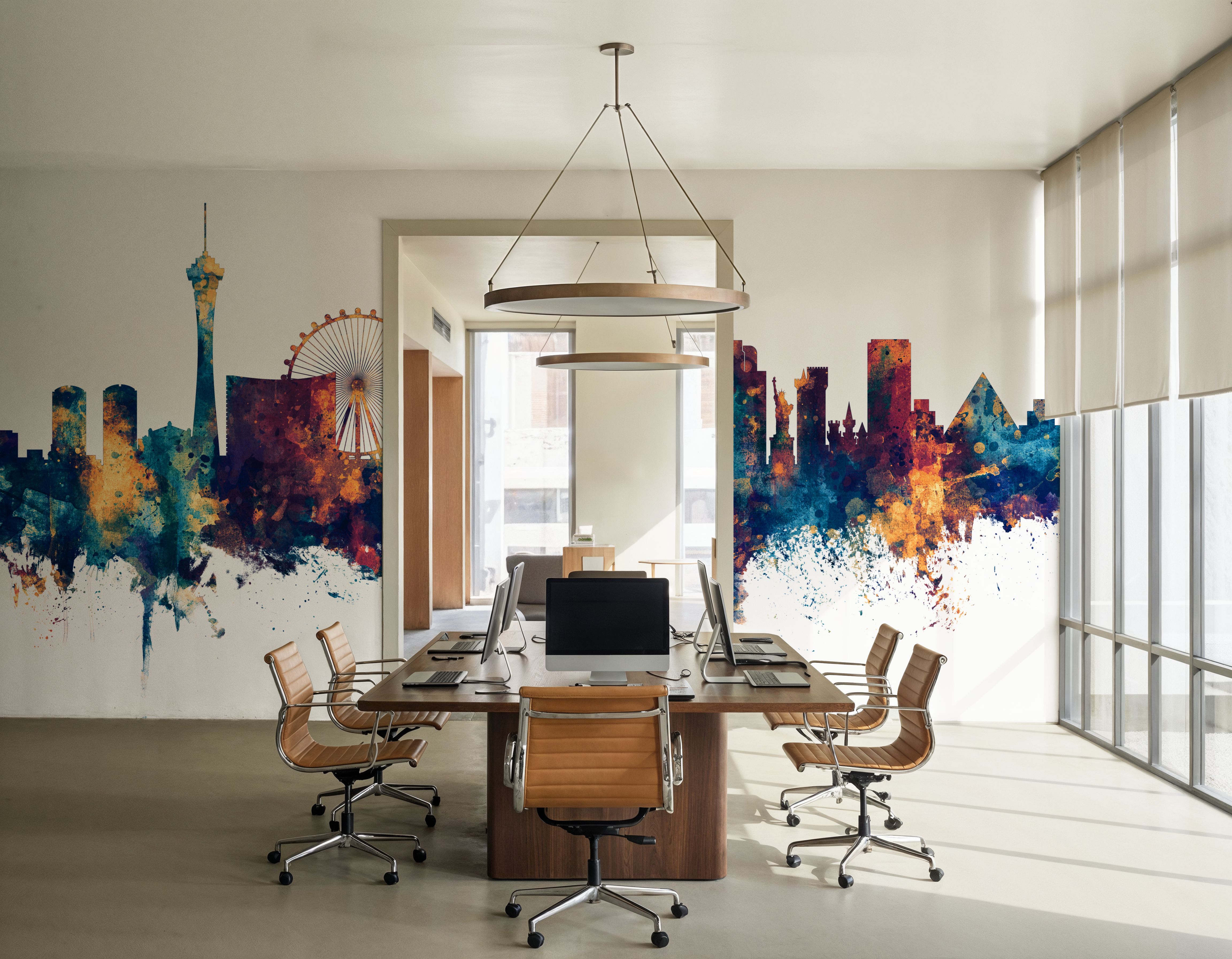 Las Vegas Nevada Skyline Blue & Bronze