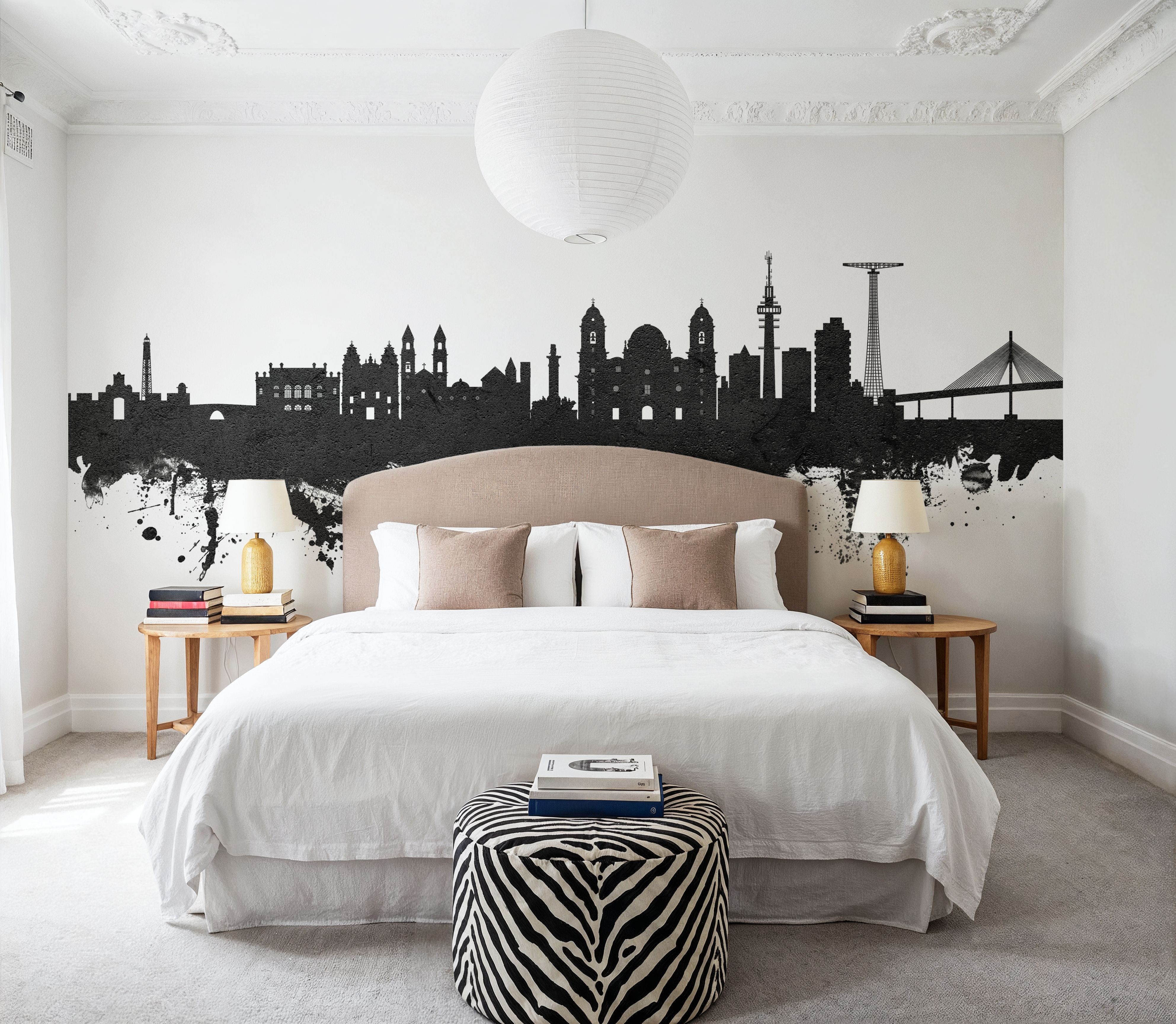 Cádiz Spain Skyline Black & White