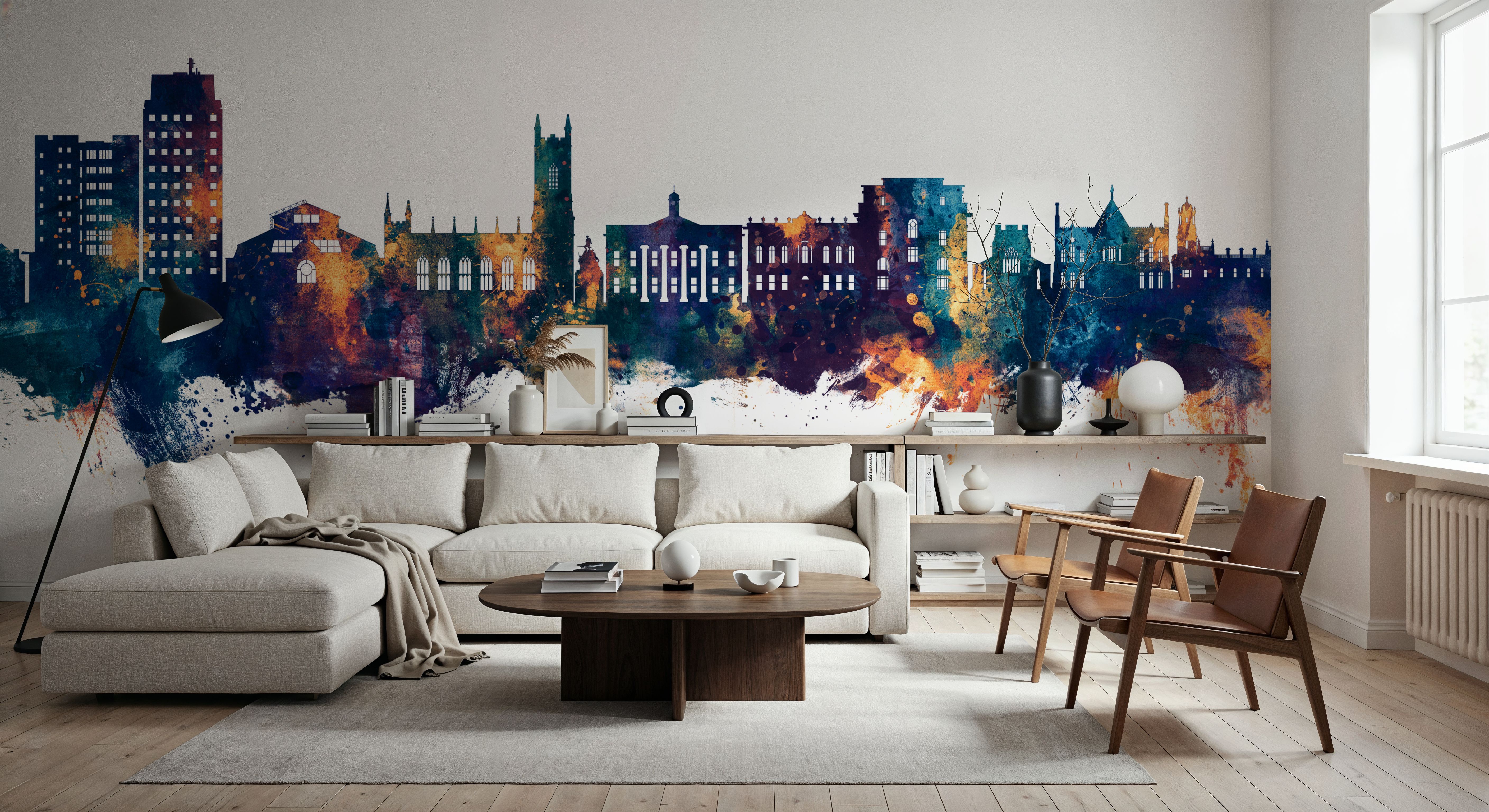 Oldham England Skyline Blue & Bronze