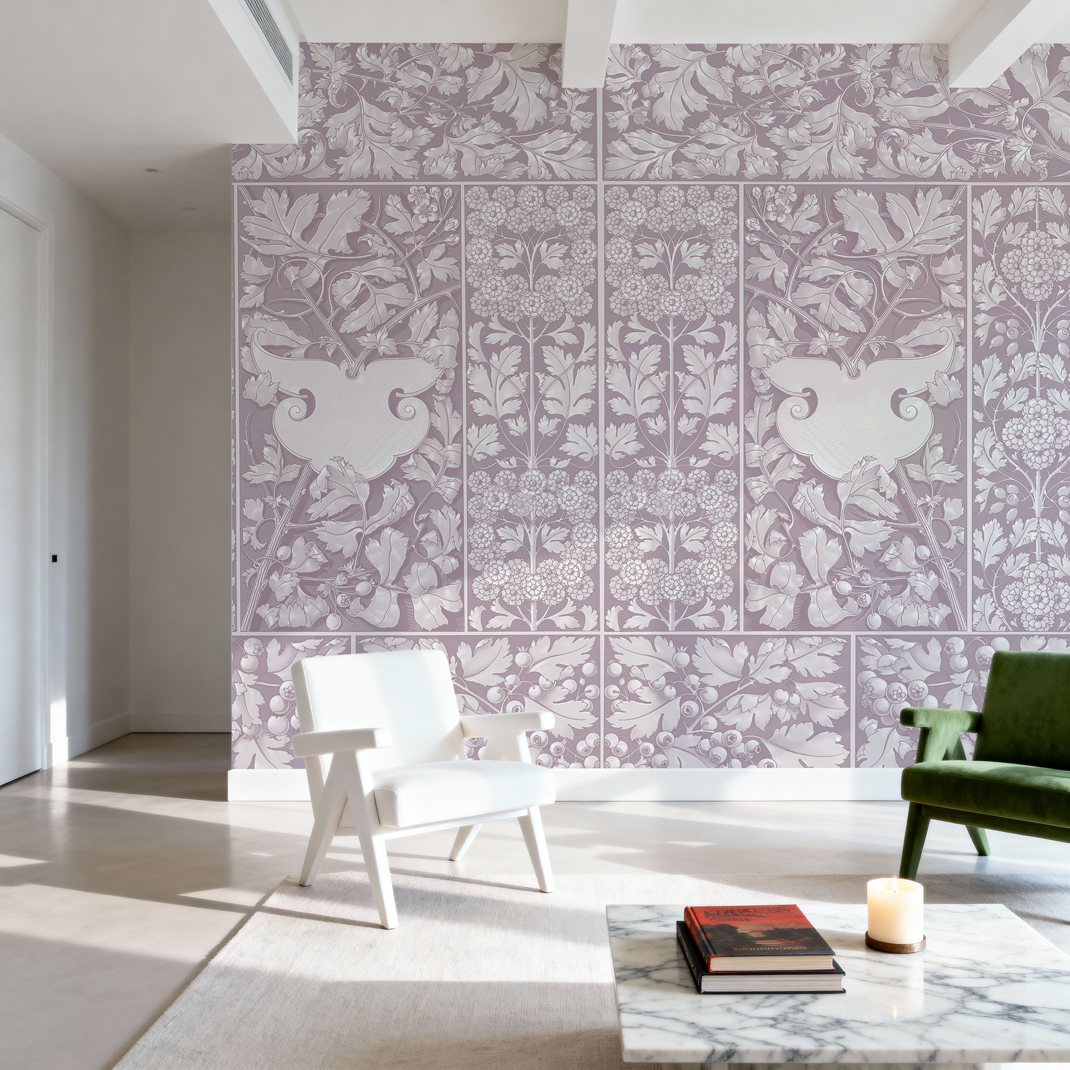 Flowers and Berries Purple