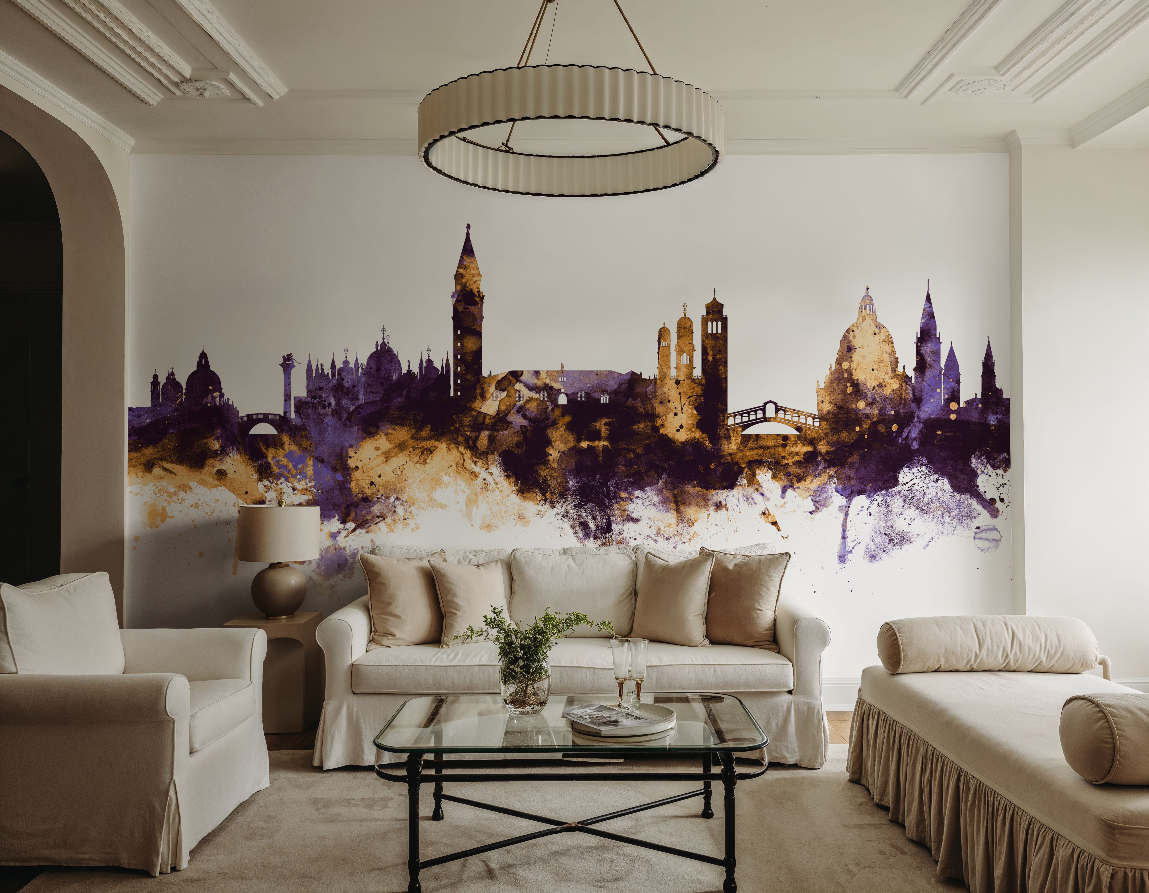 Venice Itay Skyline Purple & Gold