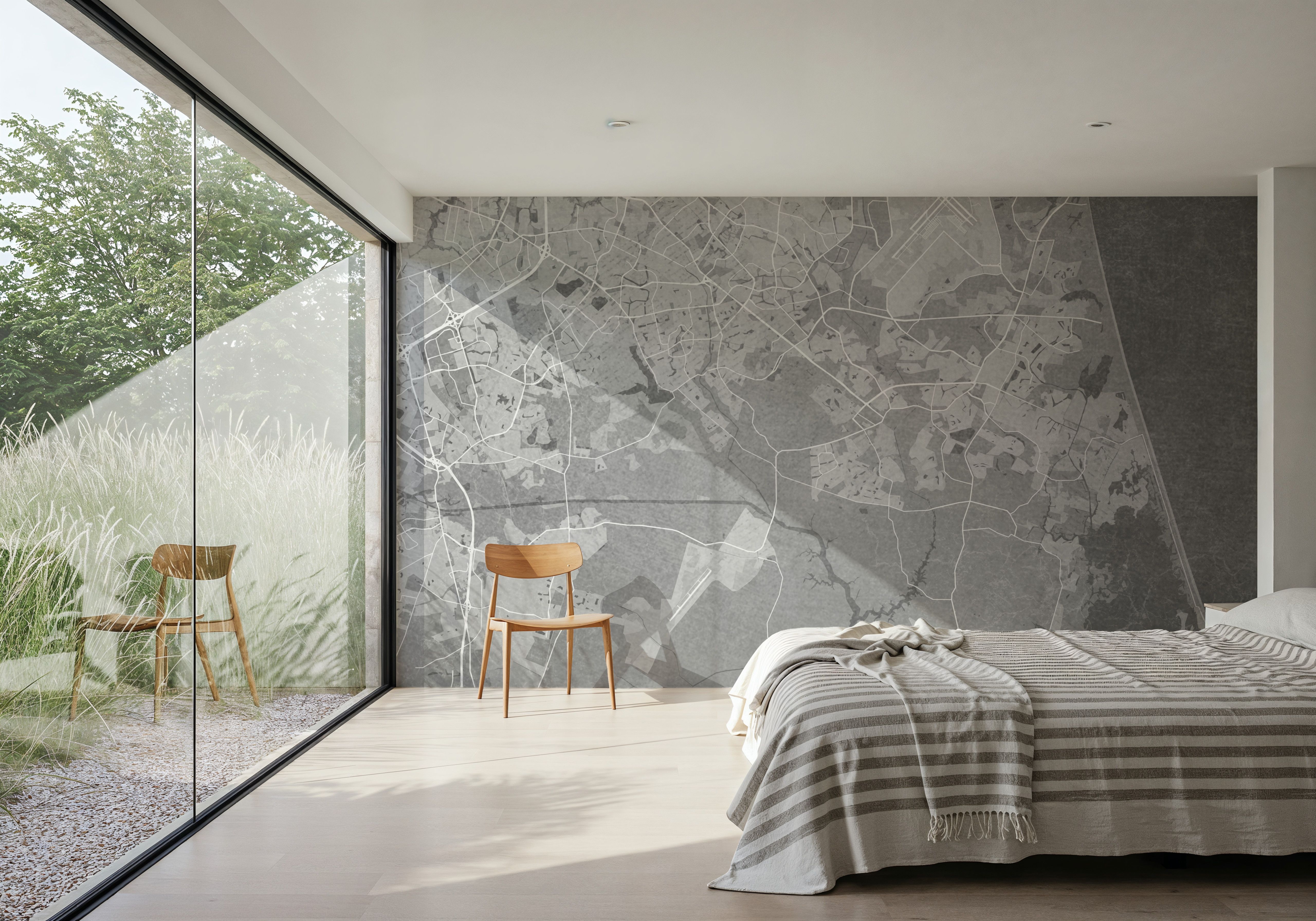 Virginia Beach Grey, Papel pintado