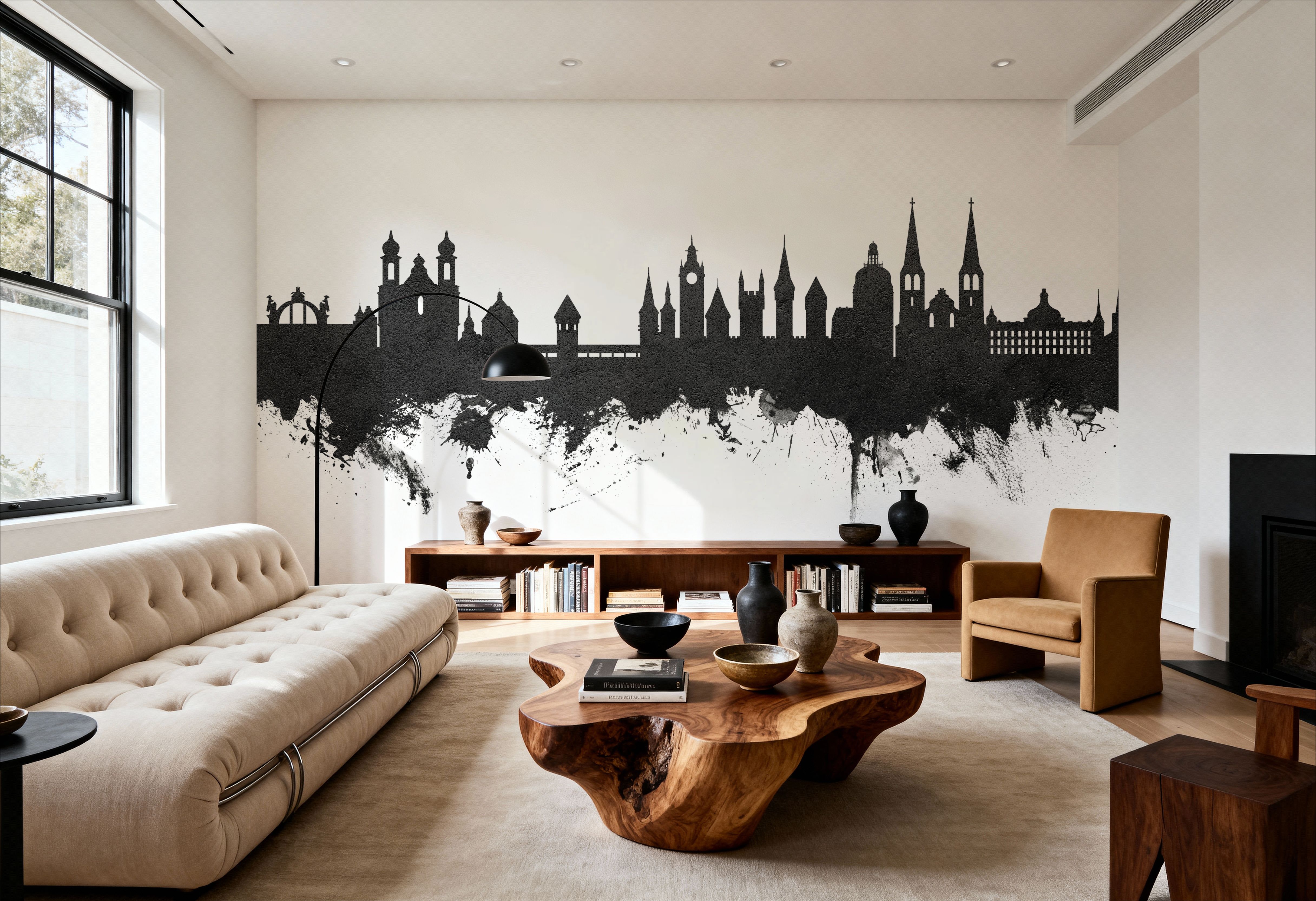 Lucerne Switzerland Luzern Skyline Black & White