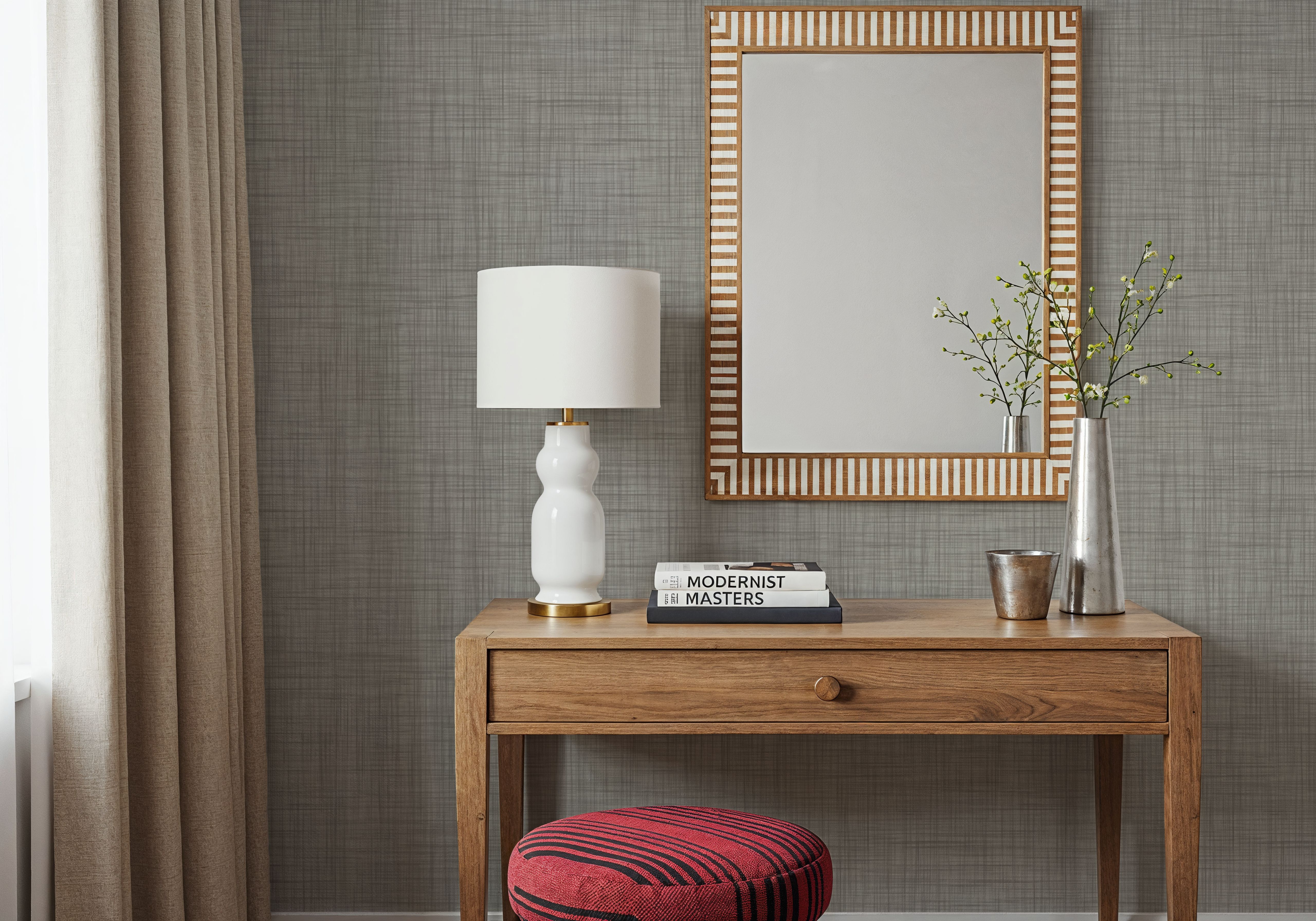 Mottled Linen Effect, Cloud Grey